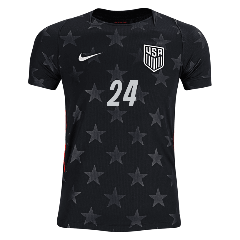 Nike Youth Carter - Vickers United States Away Stadium Jersey 2026 (Dark Obsidian/Pure Platinum) | SoccerWearhouse