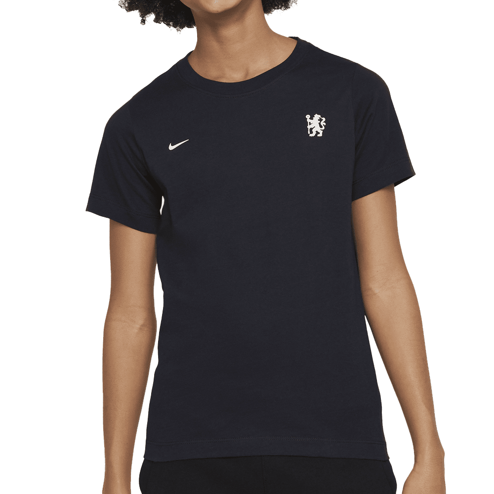 Nike Youth Chelsea Mini Logo T-Shirt 23/24 (Pitch Blue/Natural) | SoccerWearhouse