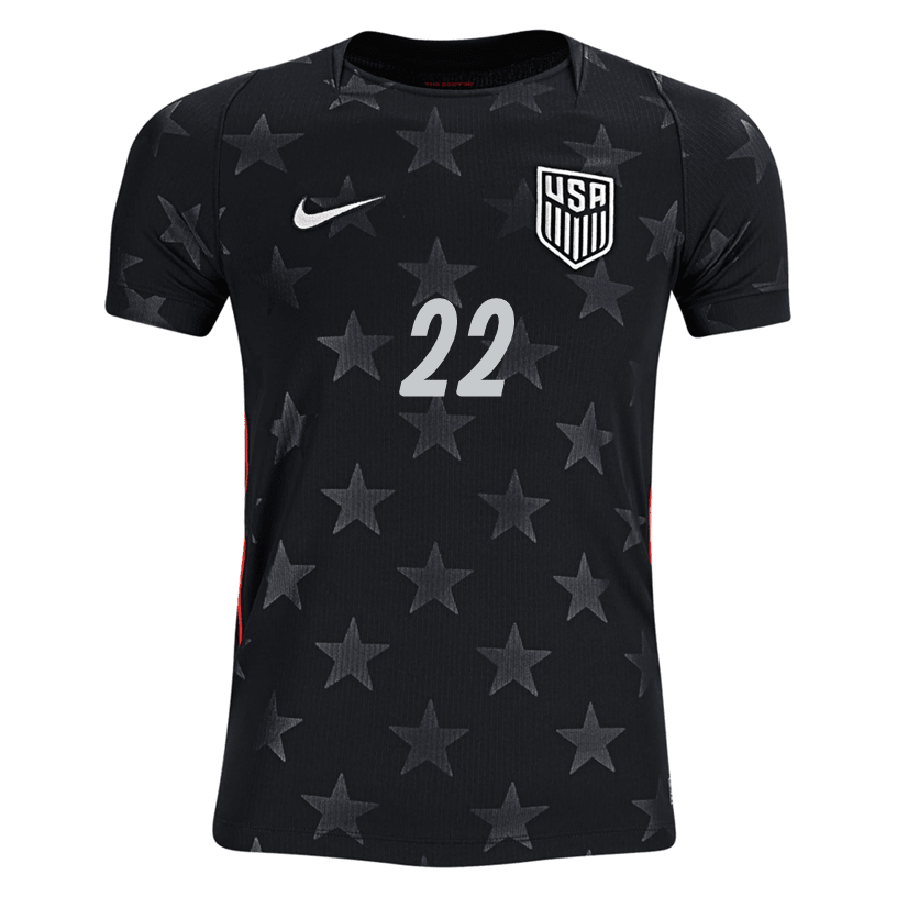 Nike Youth De la Torre United States Away Stadium Jersey 2026 (Dark Obsidian/Pure Platinum) | SoccerWearhouse