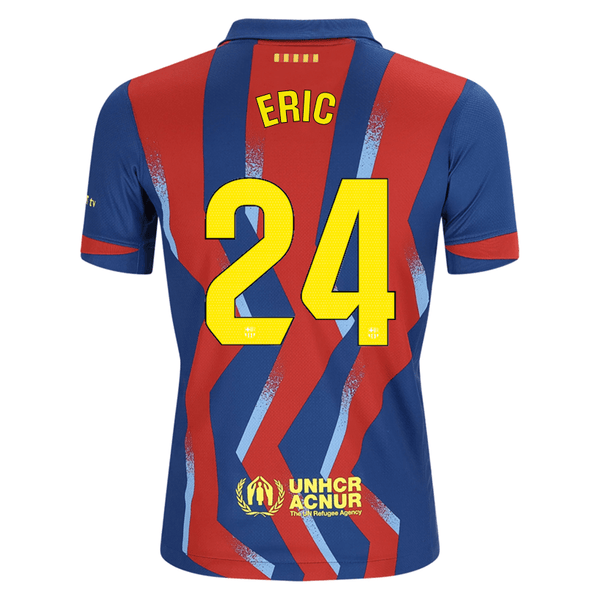 Nike Youth Eric FC Barcelona 4th Soccer Jersey 25/26 (Gym Blue/Salsa R