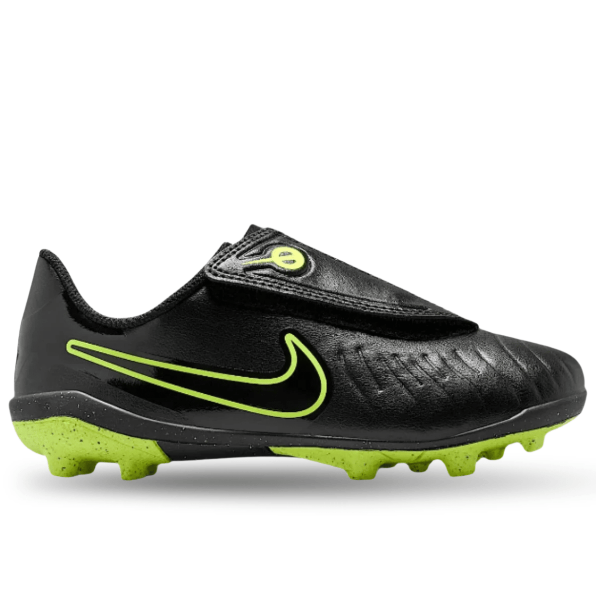 Nike Youth Jr. Legend 10 Club FG/MG PS V Soccer Cleats (Black/Volt) | SoccerWearhouse