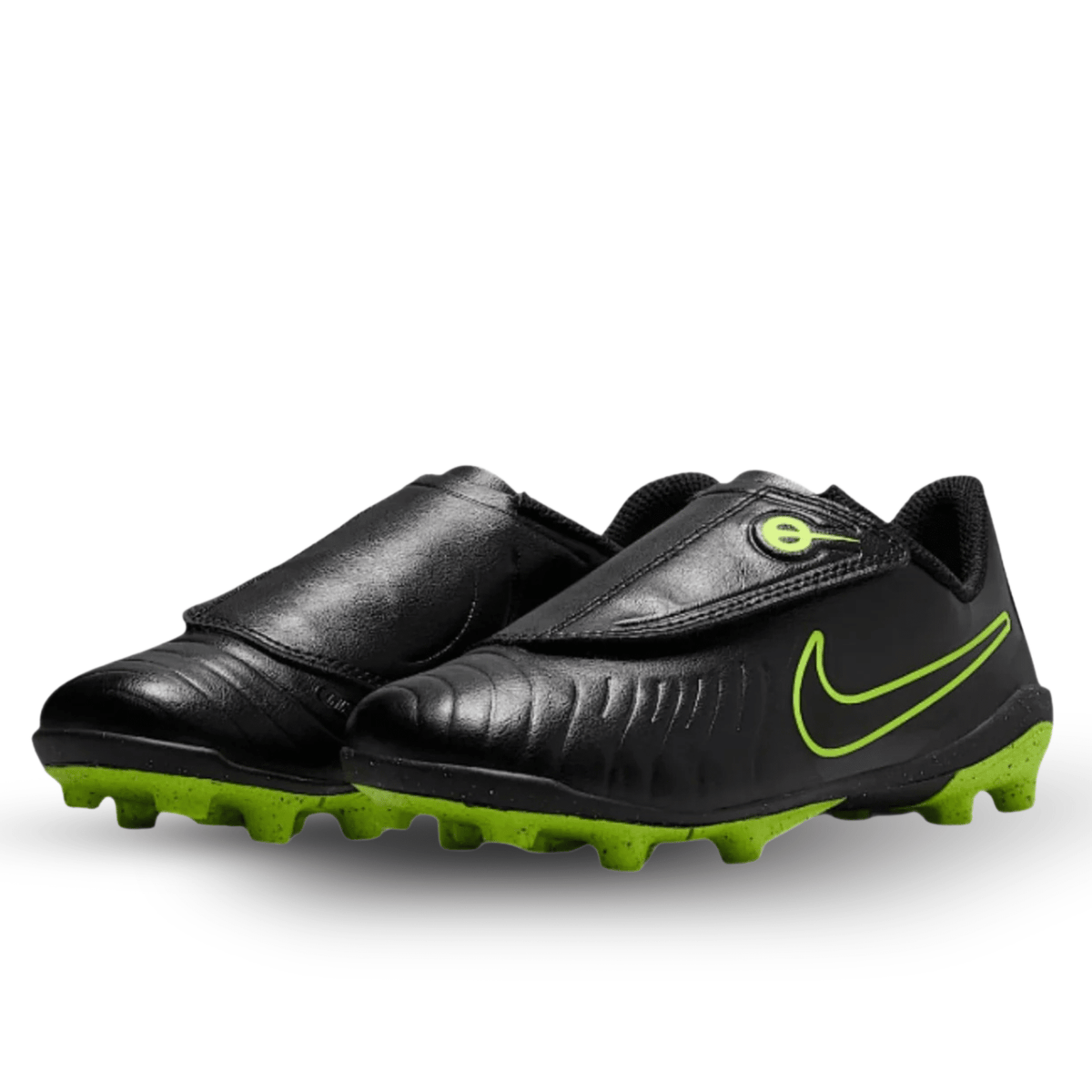Nike Youth Jr. Legend 10 Club FG/MG PS V Soccer Cleats (Black/Volt) | SoccerWearhouse