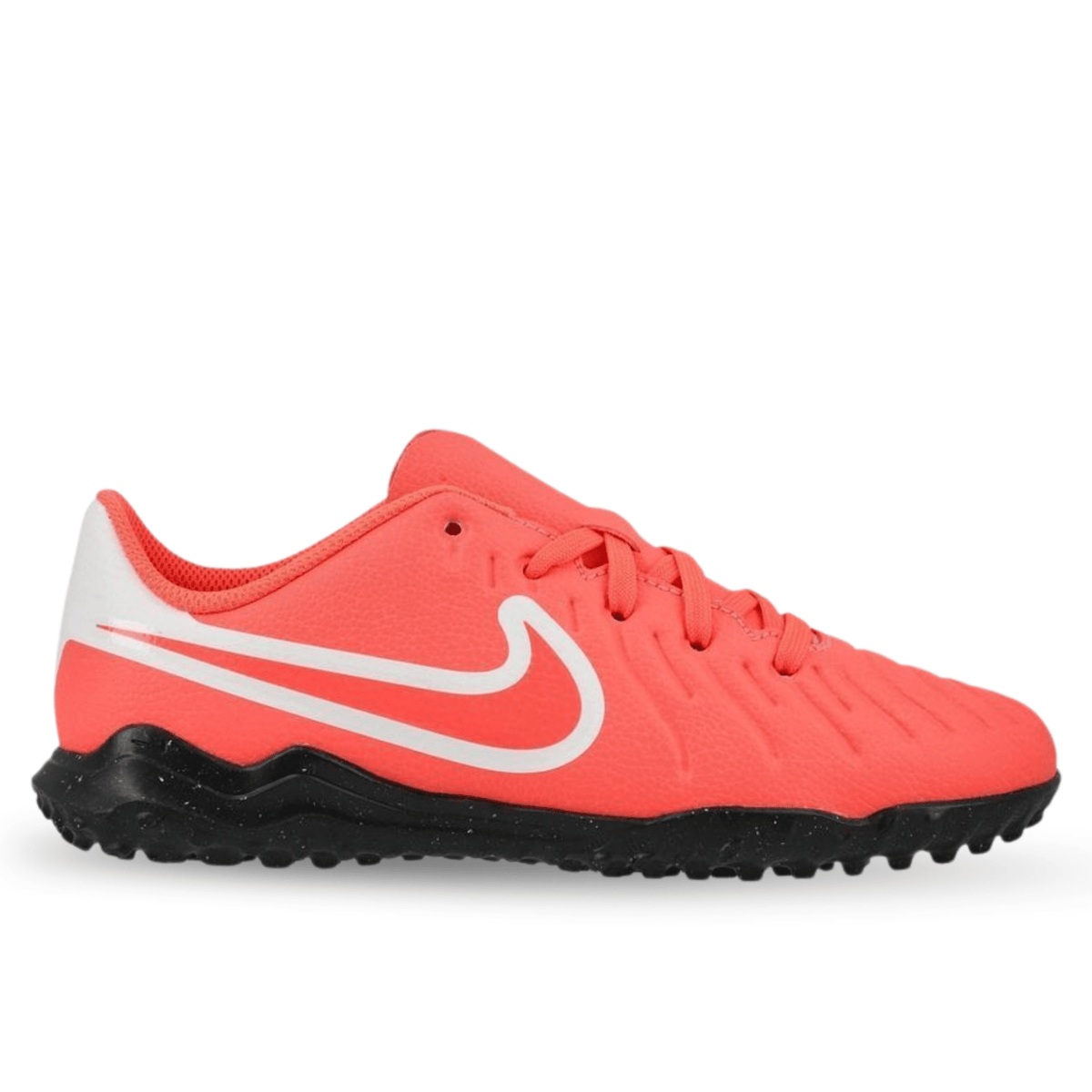 Nike Youth Jr. Legend 10 Club Turf Soccer Shoes (Hot Lava/White) | SoccerWearhouse