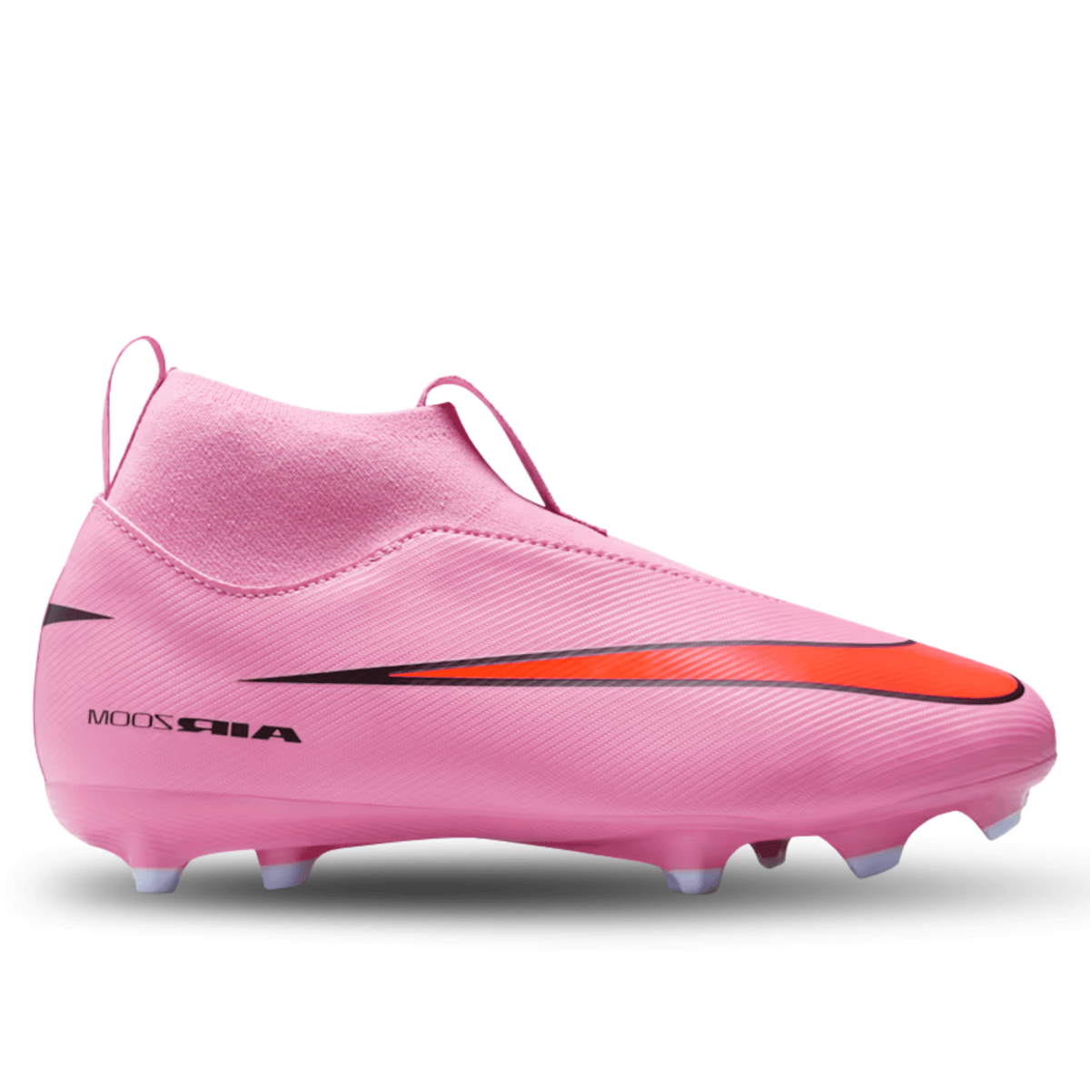 Nike Youth Jr. Mercurial Zoom Superfly 10 Academy Firm Ground/Multi Ground Soccer Cleats (Magic Flamingo/Black) | SoccerWearhouse