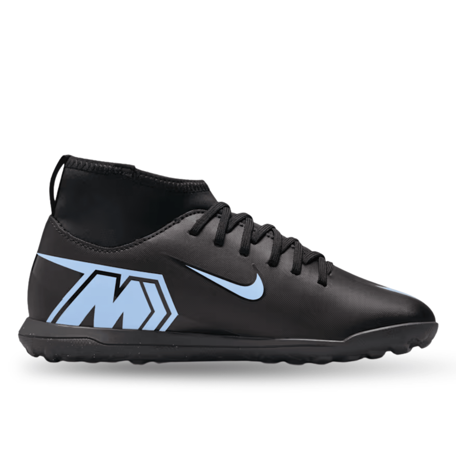 Nike Youth Jr. Superfly 10 Club Turf Soccer Shoes (Black/Black) | SoccerWearhouse