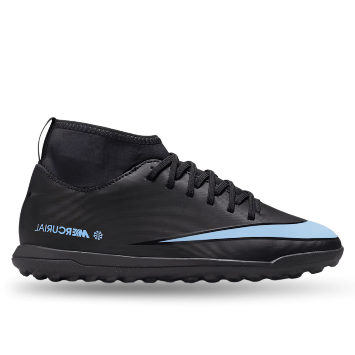 Nike Youth Jr. Superfly 10 Club Turf Soccer Shoes (Black/Black) | SoccerWearhouse