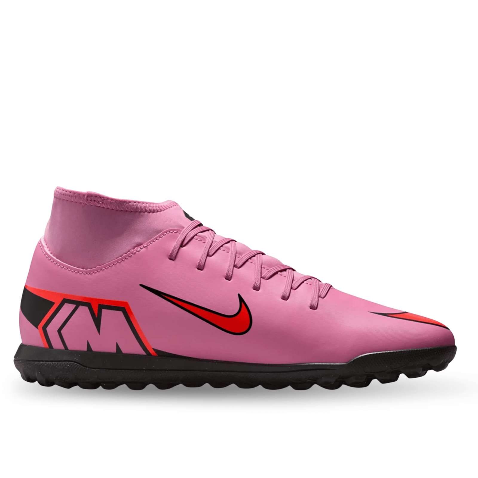 Nike Youth Jr. Superfly 10 Club Turf Soccer Shoes (Magic Flamingo/Black) | SoccerWearhouse