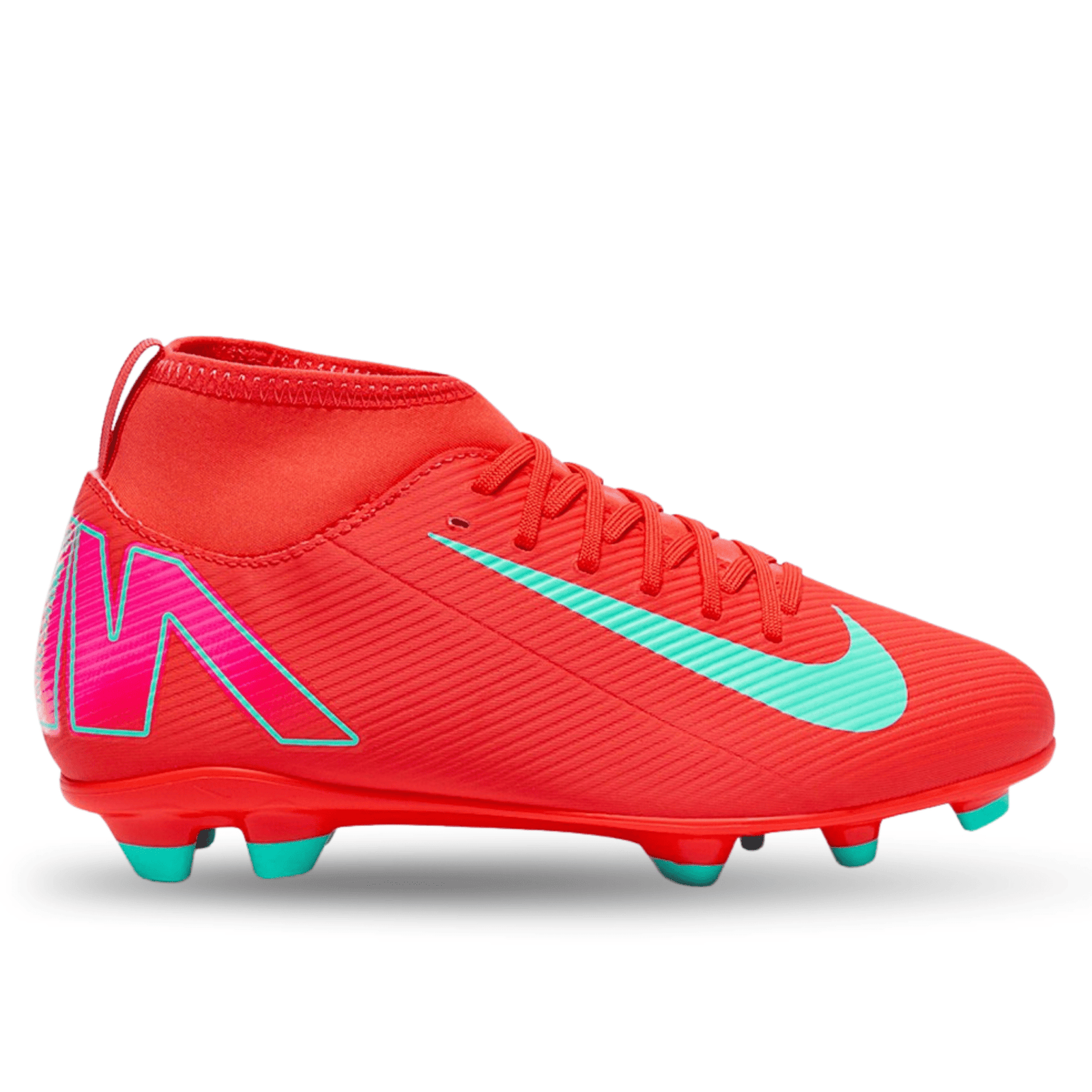 Nike Youth Jr. Youth Superfly 10 Club FG/MG Soccer Cleats (Ember Glow/Aurora Green) | SoccerWearhouse