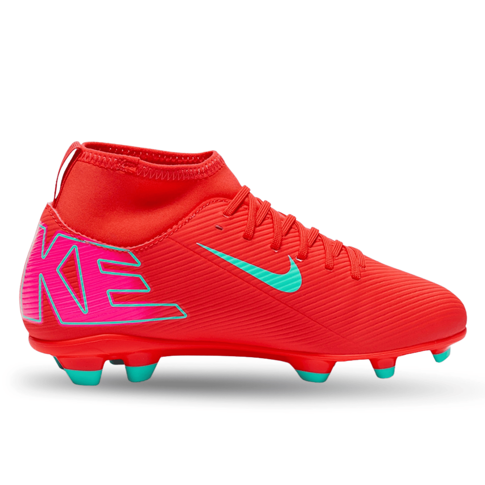 Nike Youth Jr. Youth Superfly 10 Club FG/MG Soccer Cleats (Ember Glow/Aurora Green) | SoccerWearhouse