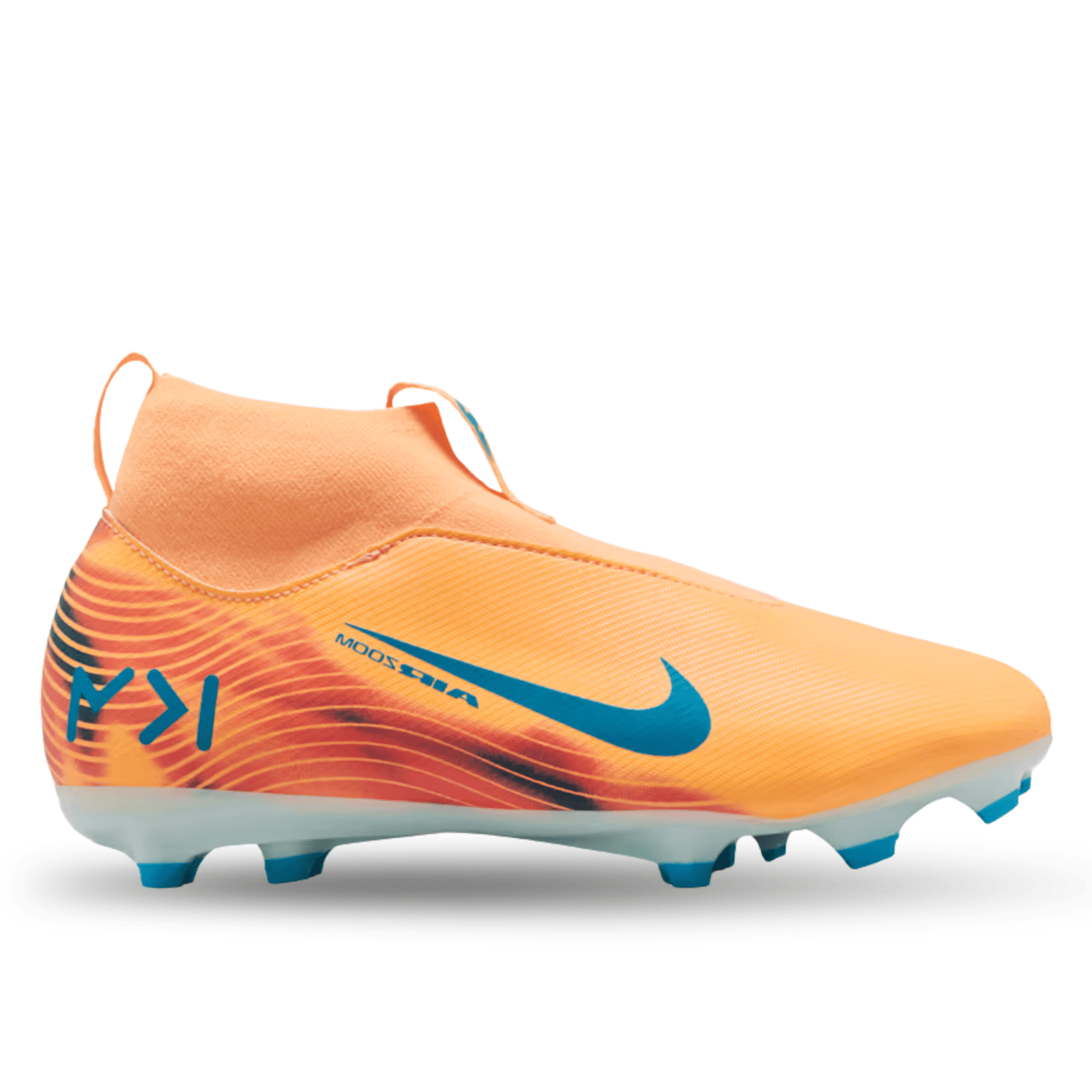 Nike Youth Junior Zoom Superfly 10 Academy Kylian Mbappe FG Soccer Cleats (Melon Tint/Neo Turq) | SoccerWearhouse