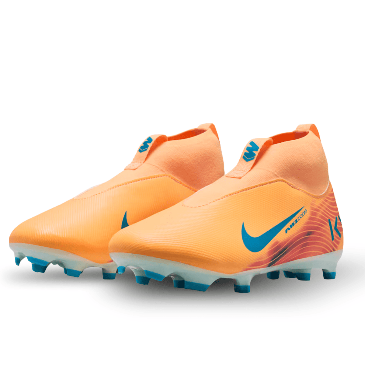 Nike Youth Junior Zoom Superfly 10 Academy Kylian Mbappe FG Soccer Cleats (Melon Tint/Neo Turq) | SoccerWearhouse