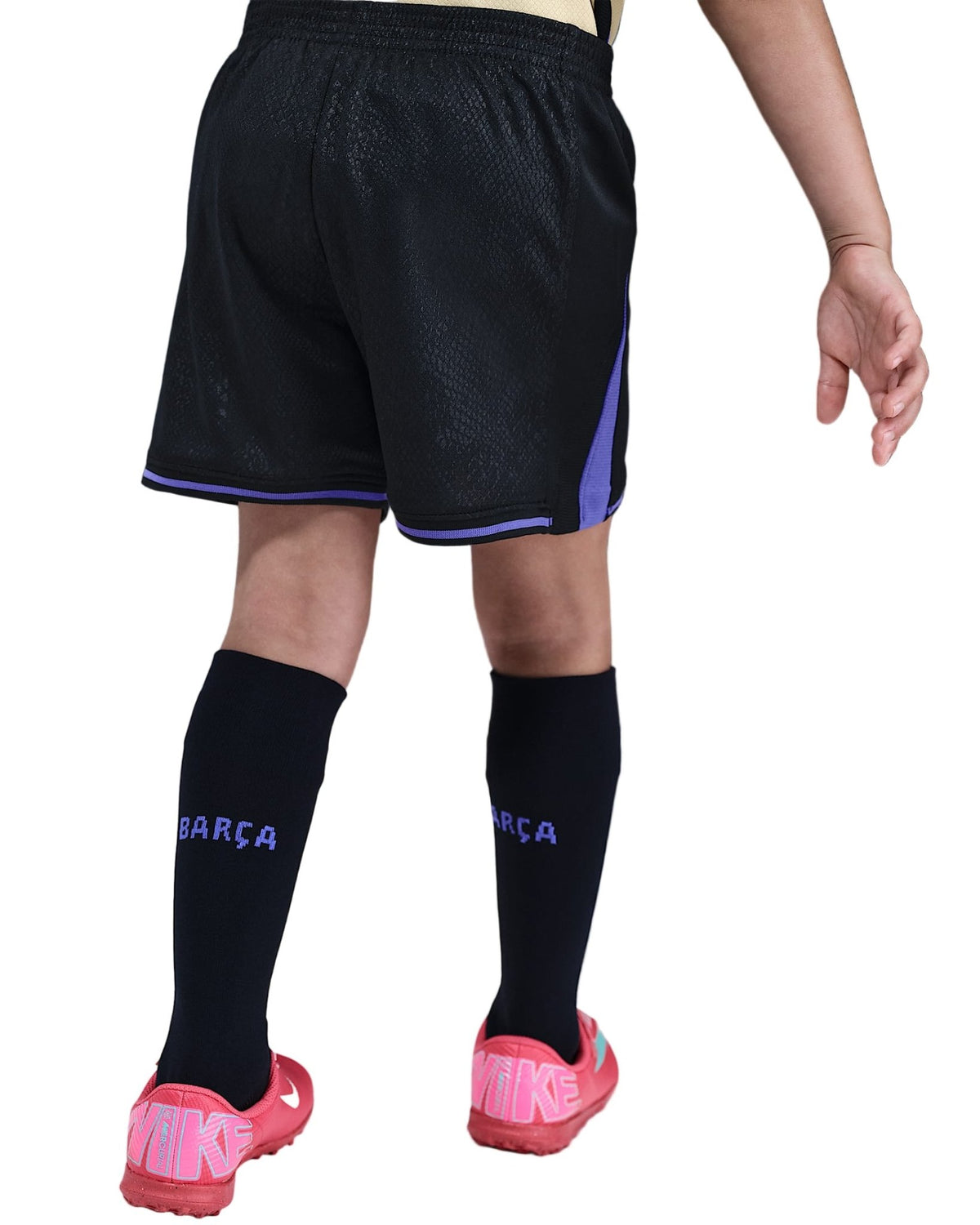 Nike Youth Kobe x FC Barcelona 25/26 Little Kids 3 - Piece Away Kit (Team Gold/Persian Violet/Black) | SoccerWearhouse