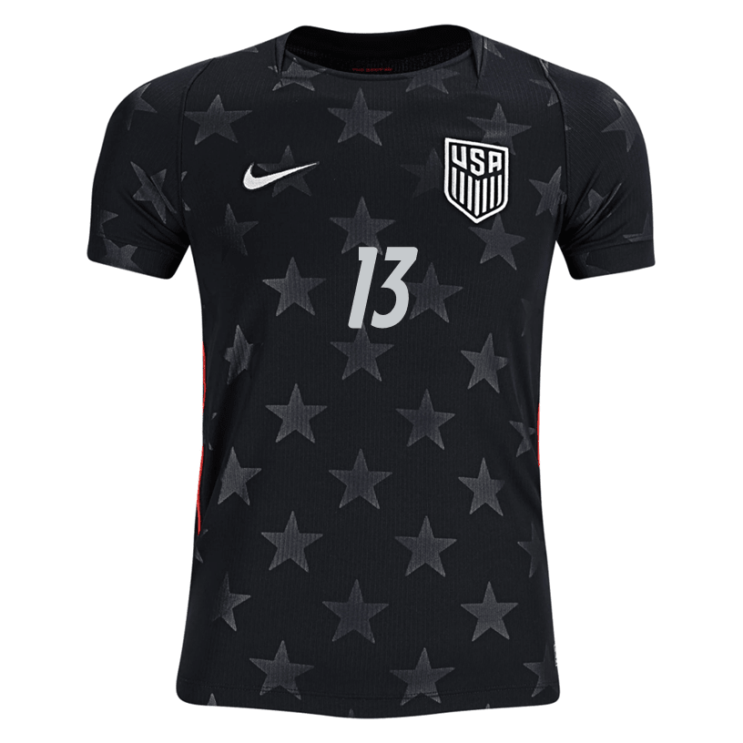Nike Youth M. Robinson United States Away Stadium Jersey 2026 (Dark Obsidian/Pure Platinum) | SoccerWearhouse