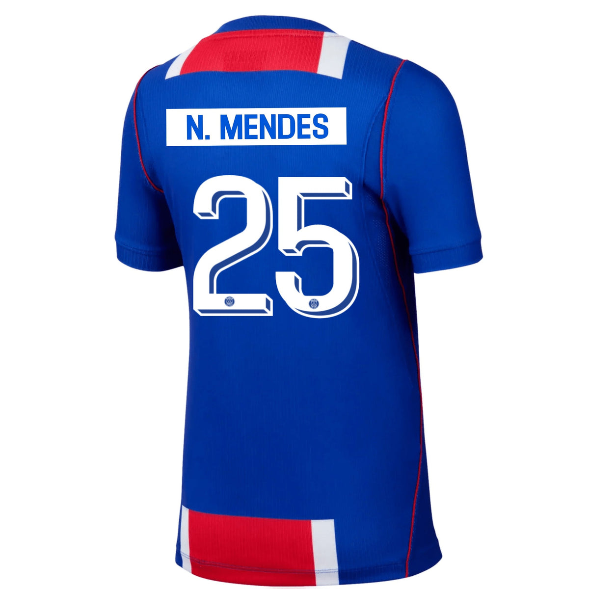 Nike Youth Paris Saint-Germain Nuno Mendes Home Jersey 26/27 (Royal/White/Red) | SoccerWearhouse
