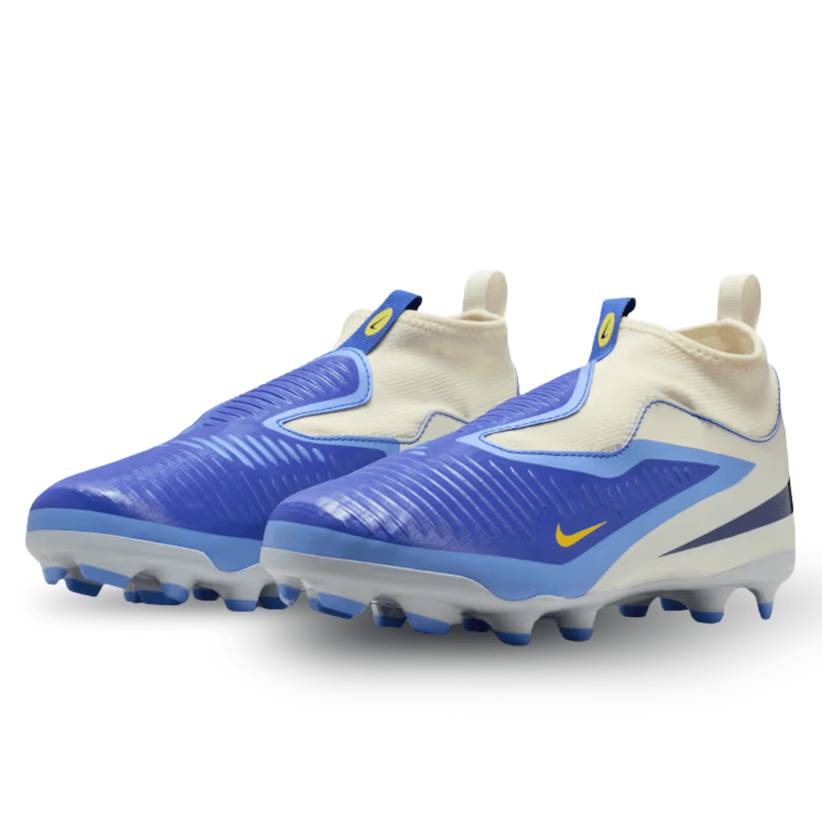 Nike Youth Phantom 6 High Academy LV8 FG Soccer Cleats (Racer Blue/Dark Obsidian) | SoccerWearhouse