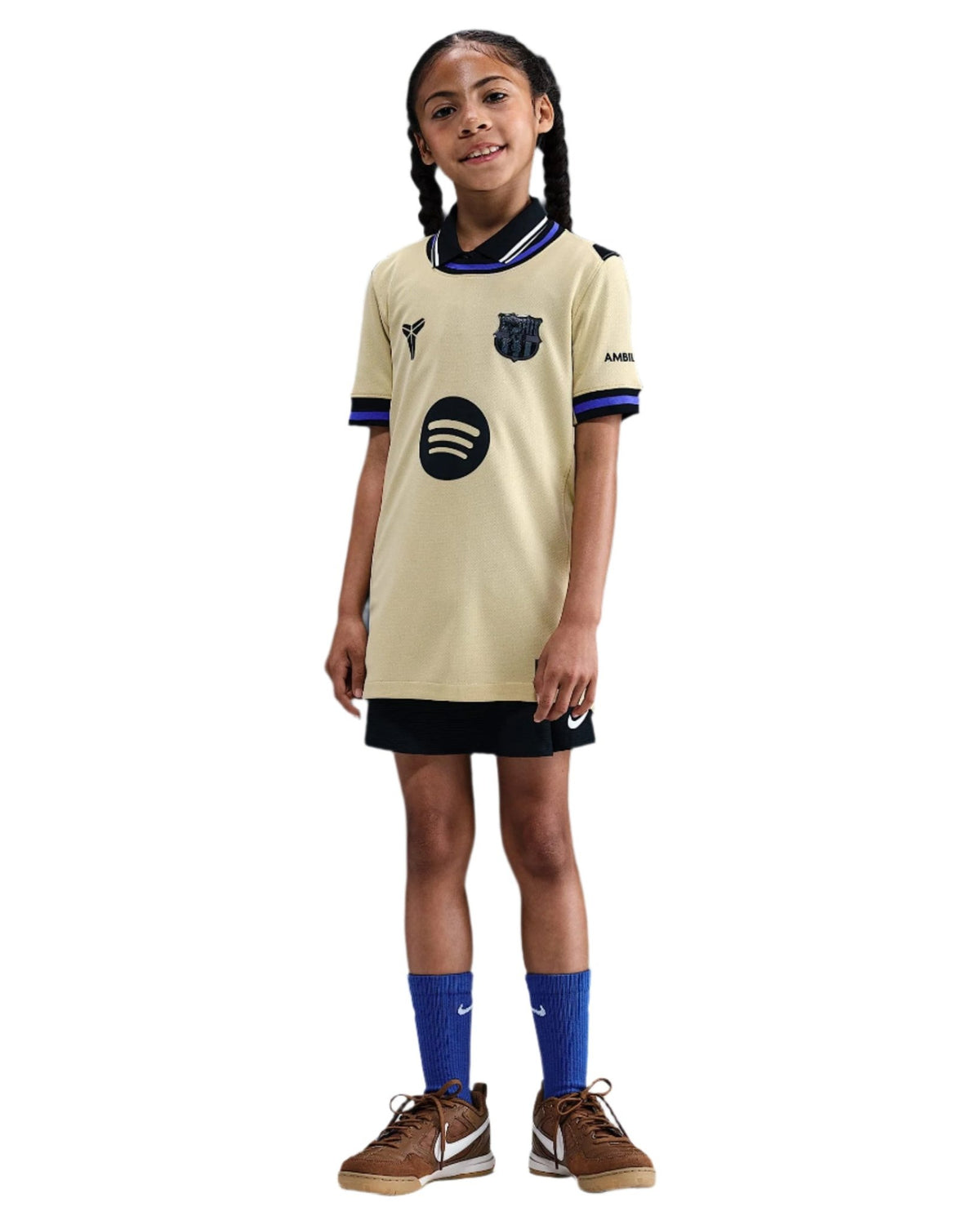 Nike Youth Ronaldinho FC Barcelona Away Jersey 25/26 (Team Gold/Persian Violet/Black) | SoccerWearhouse