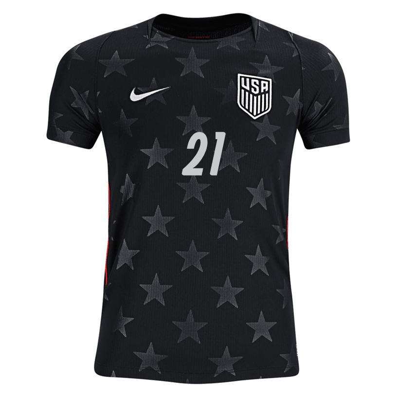 Nike Youth Tessmann United States Away Stadium Jersey 2026 (Dark Obsidian/Pure Platinum) | SoccerWearhouse