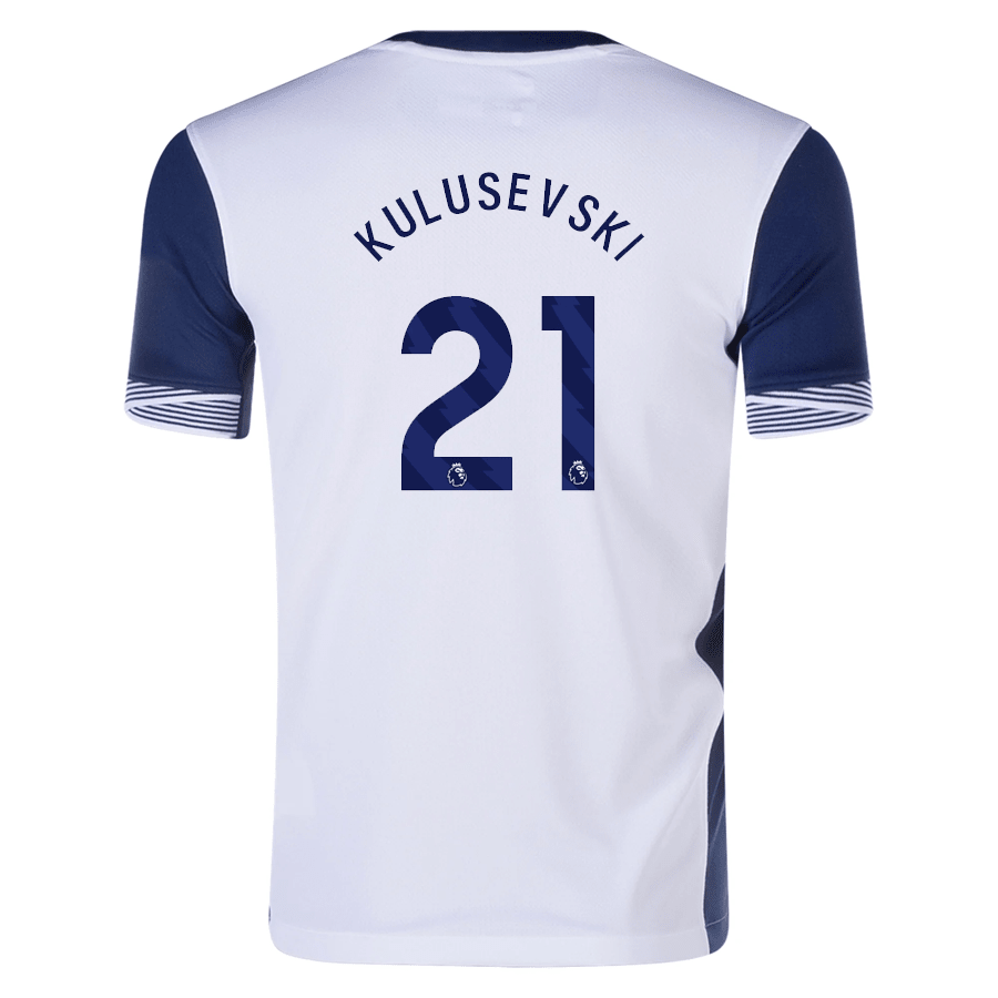 Nike Youth Tottenham Dejan Kulusevski Home Jersey 24/25 (White/Navy) | SoccerWearhouse