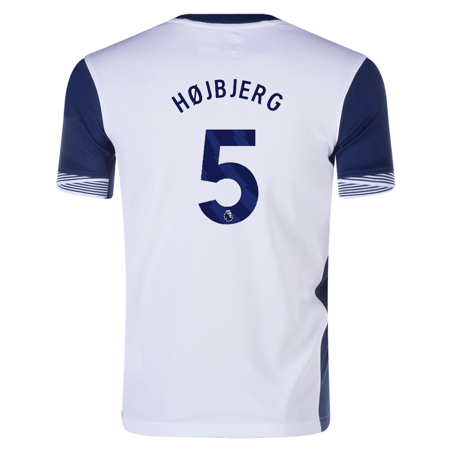 Nike Youth Tottenham Pierre - Emile Højbjerg Home Jersey 24/25 (White/Navy) | SoccerWearhouse