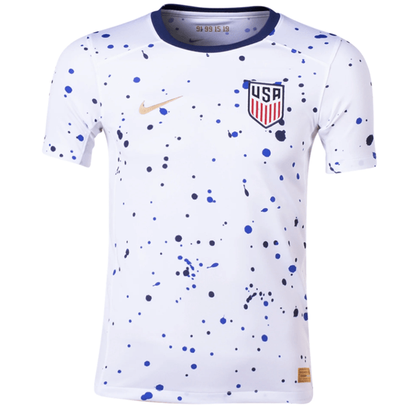 Nike Youth United States Home Jersey 23/24 (White/Loyal Blue) | SoccerWearhouse