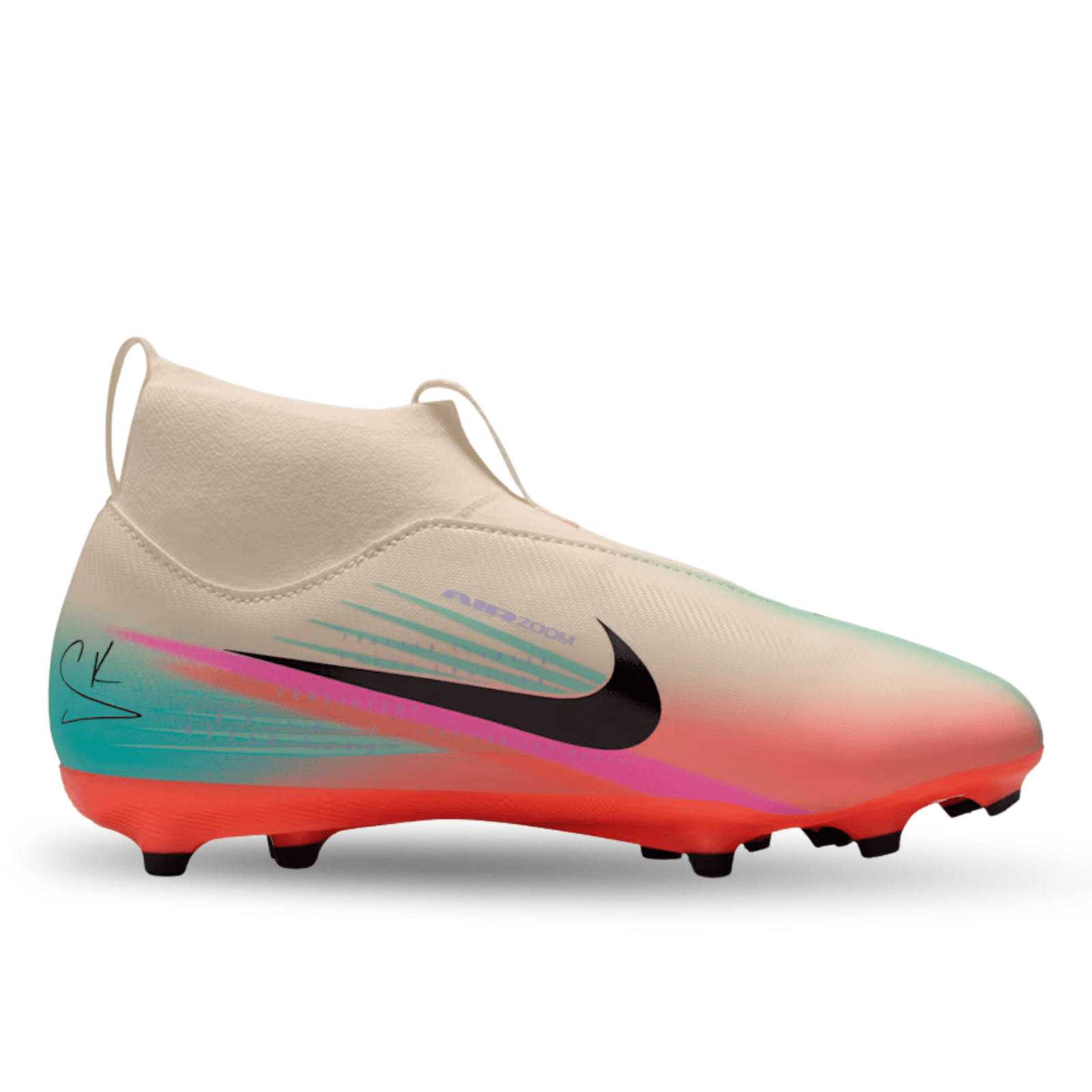 Nike Youth Zoom Mercurial Superfly 10 Academy Firm Ground/Multi Ground Soccer Cleats (Pale Ivory/Black) | SoccerWearhouse