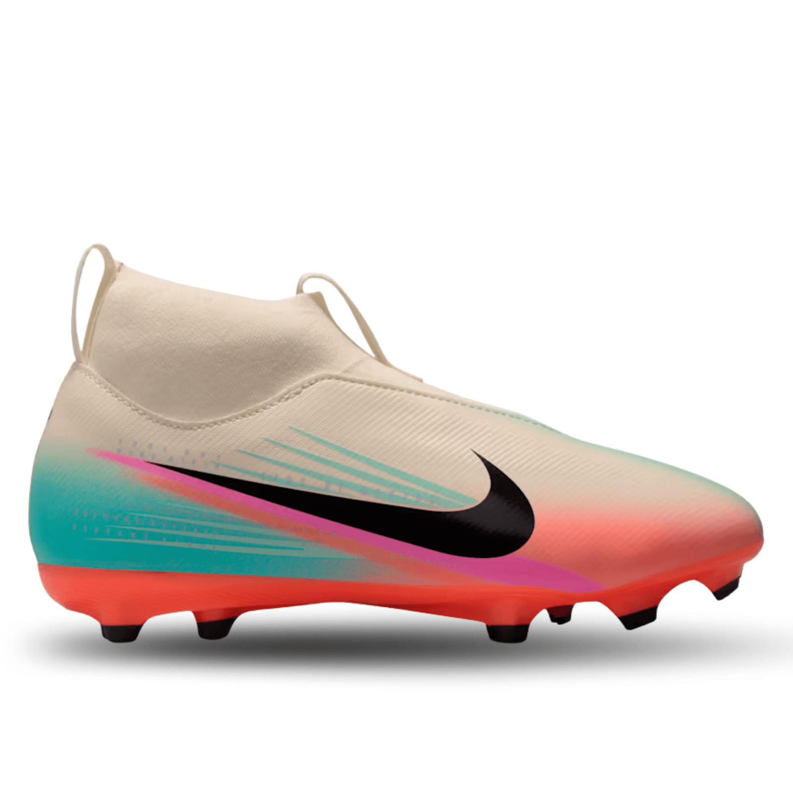 Nike Youth Zoom Mercurial Superfly 10 Academy Firm Ground/Multi Ground Soccer Cleats (Pale Ivory/Black) | SoccerWearhouse