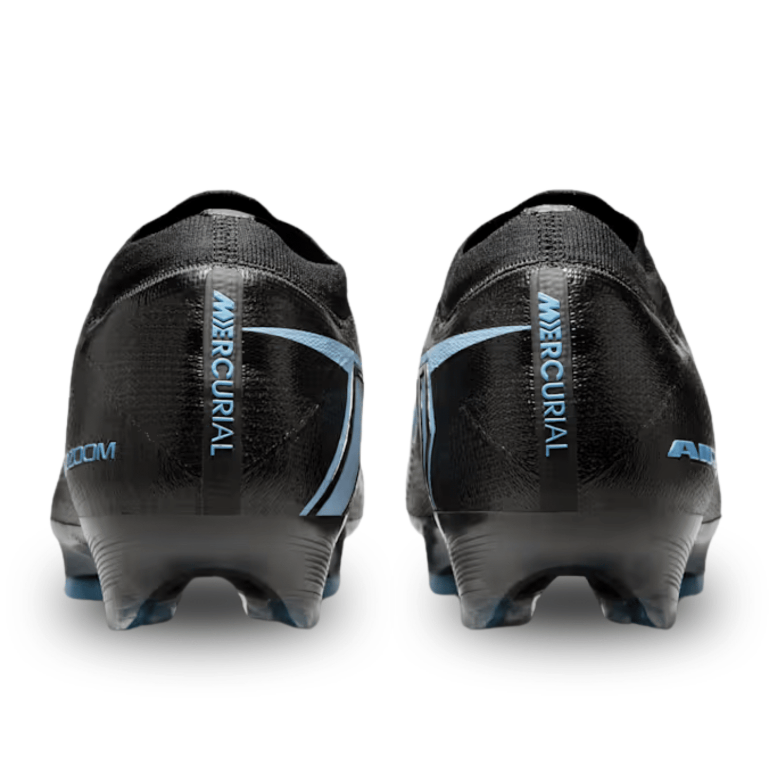 Nike Zoom Mercurial Vapor 16 Elite Firm Ground Soccer Cleats (Black/Ice Blue) | SoccerWearhouse