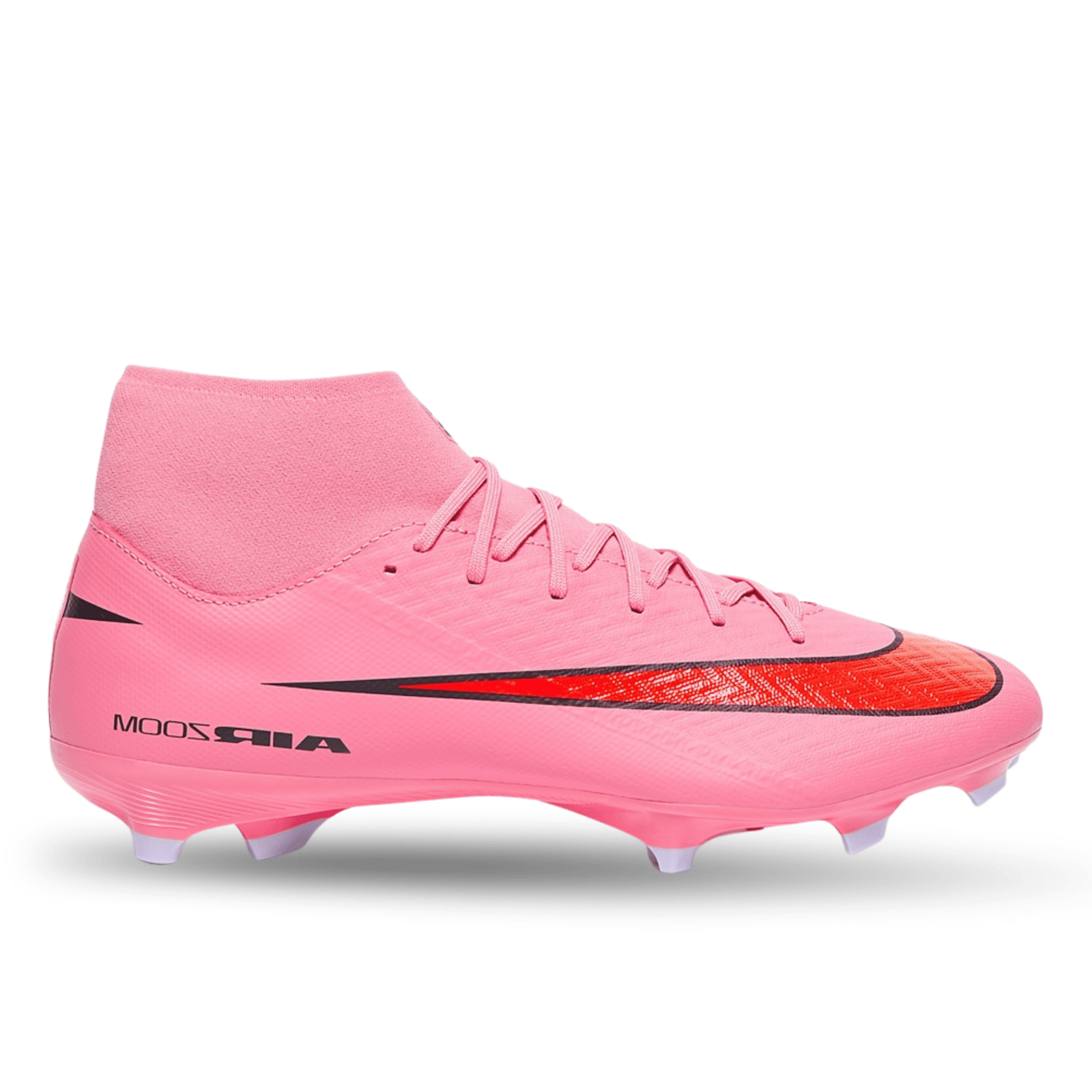 Nike Zoom Superfly 10 Academy FG/MG Soccer Cleats (Magic Flamingo/Black - Total Crimson) | SoccerWearhouse