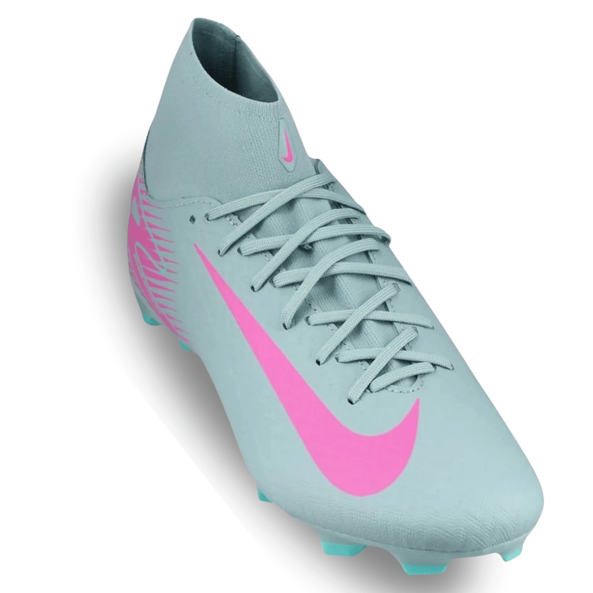 Nike Zoom Superfly 10 Academy FG/MG Soccer Cleats (Ocean Cube/Pink Blast) | SoccerWearhouse