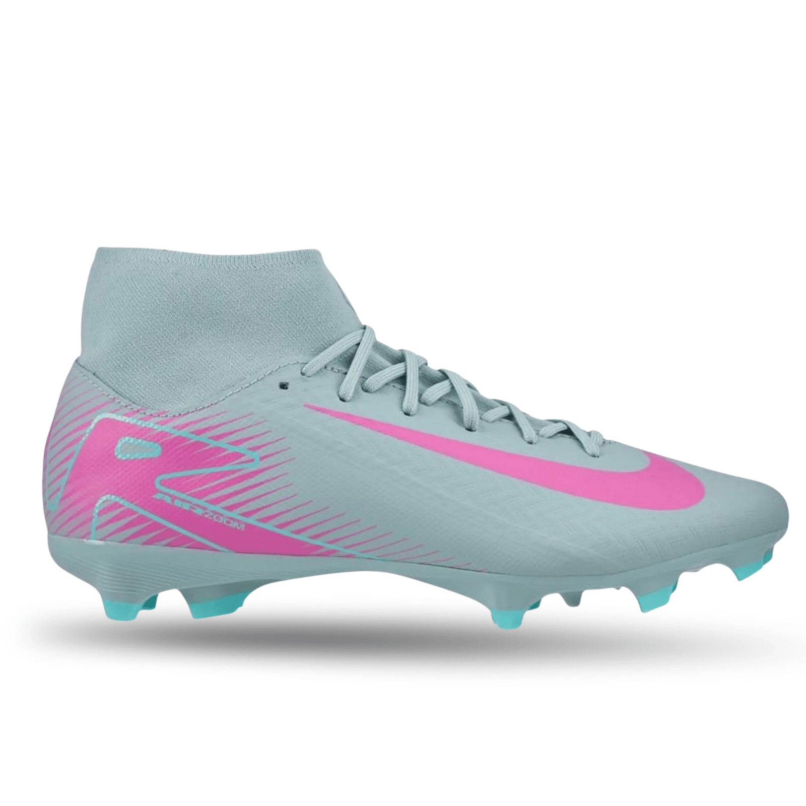 Nike Zoom Superfly 10 Academy FG/MG Soccer Cleats (Ocean Cube/Pink Blast) | SoccerWearhouse