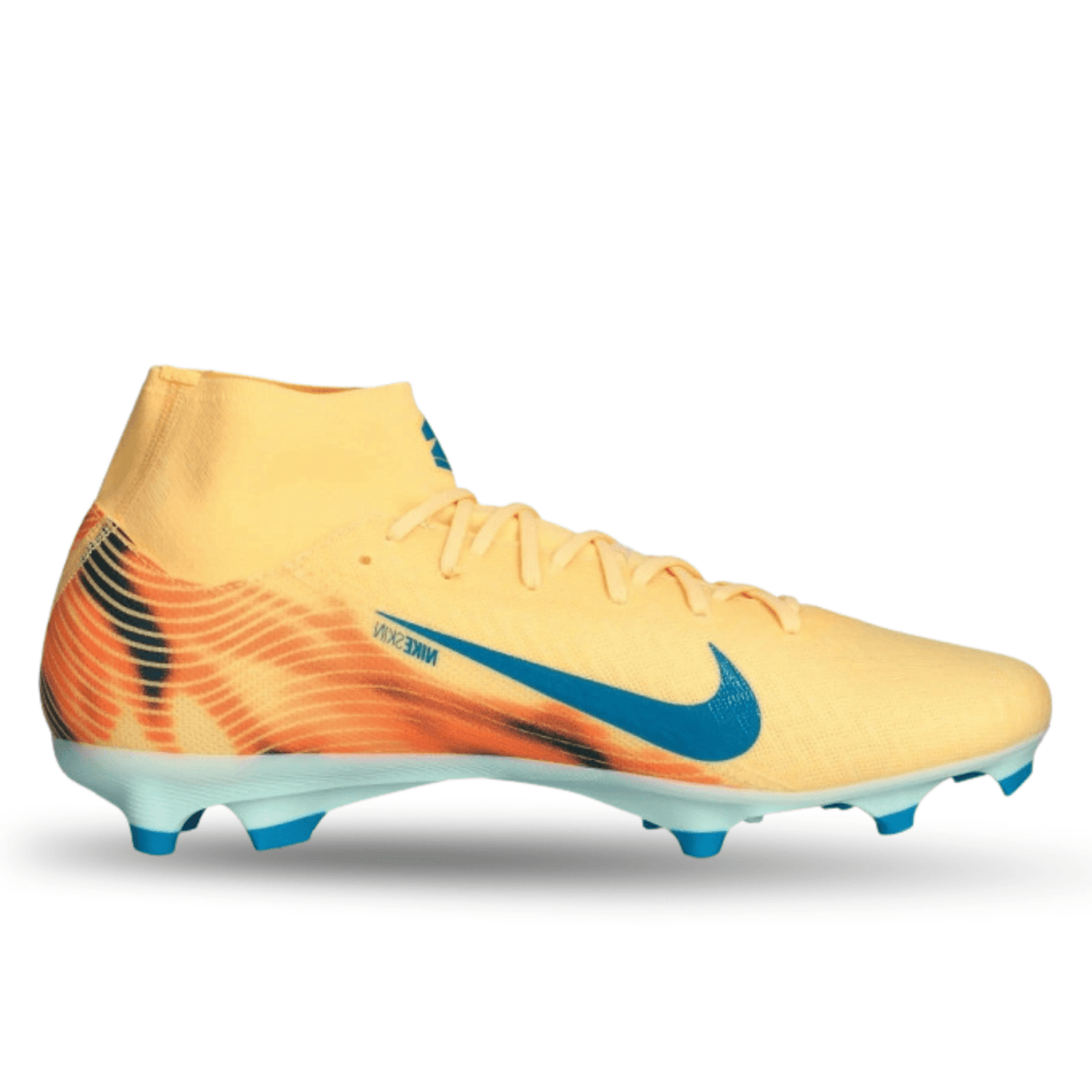 Nike Zoom Superfly 10 Academy KM Firm/Multi Ground Soccer Cleats (Melon Tint/Neo Turq/Igloo) | SoccerWearhouse