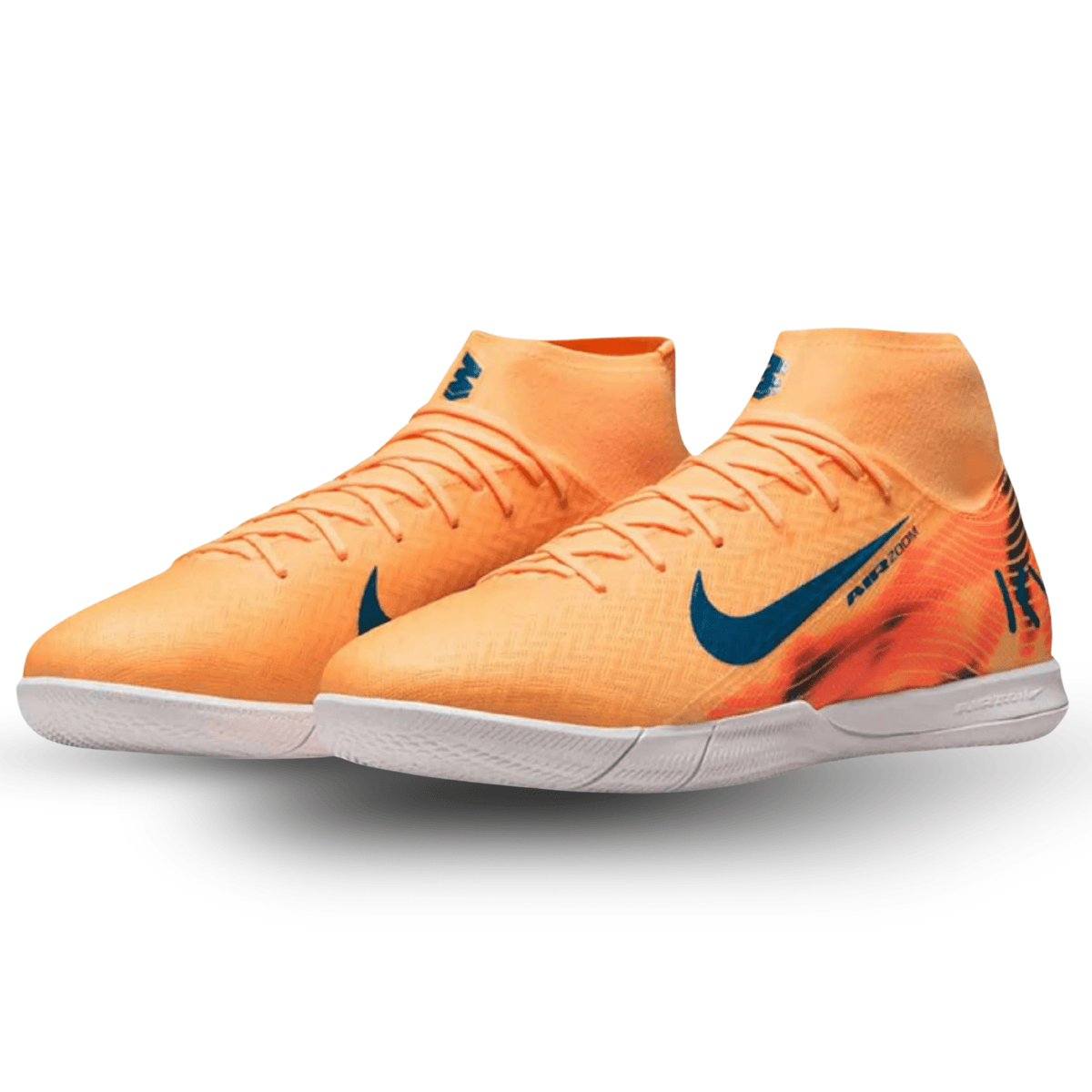 Nike Zoom Superfly 10 Academy KM Indoor Soccer Shoes (Melon Tint/Neo Turq/Igloo) | SoccerWearhouse