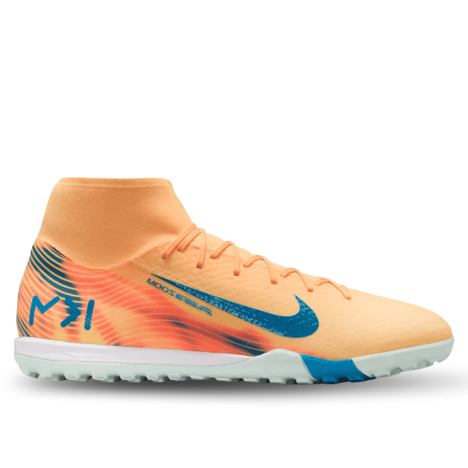 Nike Zoom Superfly 10 Academy KM Turf Soccer Shoes (Melon Tint/Neo Turq/Igloo) | SoccerWearhouse