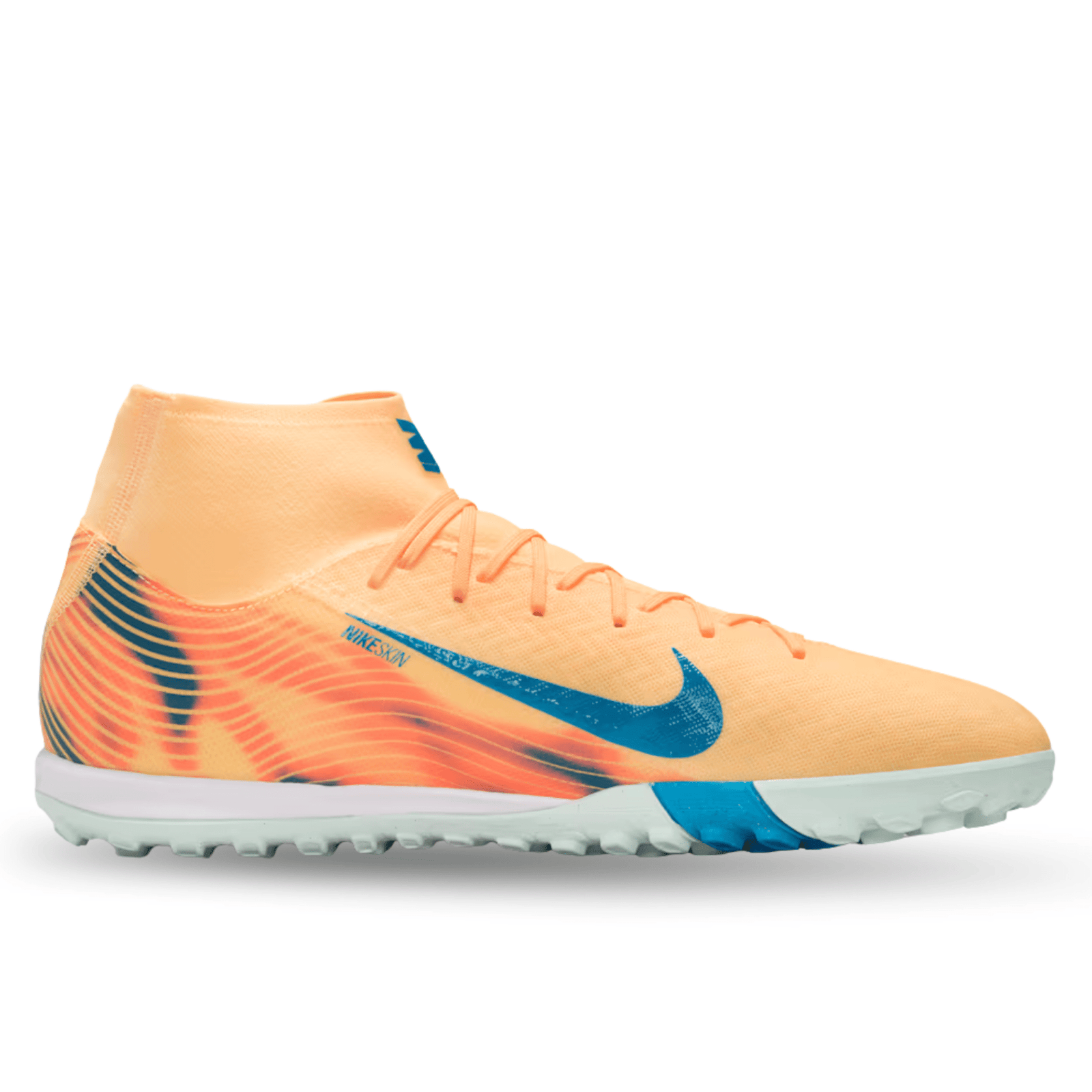 Nike Zoom Superfly 10 Academy KM Turf Soccer Shoes (Melon Tint/Neo Turq/Igloo) | SoccerWearhouse