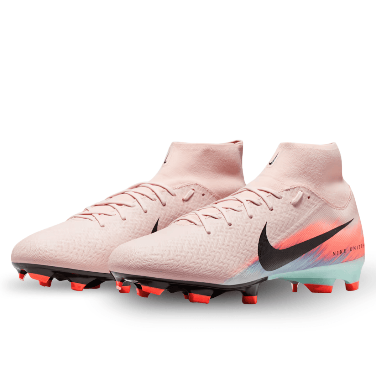 Nike Zoom Superfly 10 Academy NU2 Firm Ground/Multi Ground Soccer Cleats (Silt Red/Racer Blue) | SoccerWearhouse