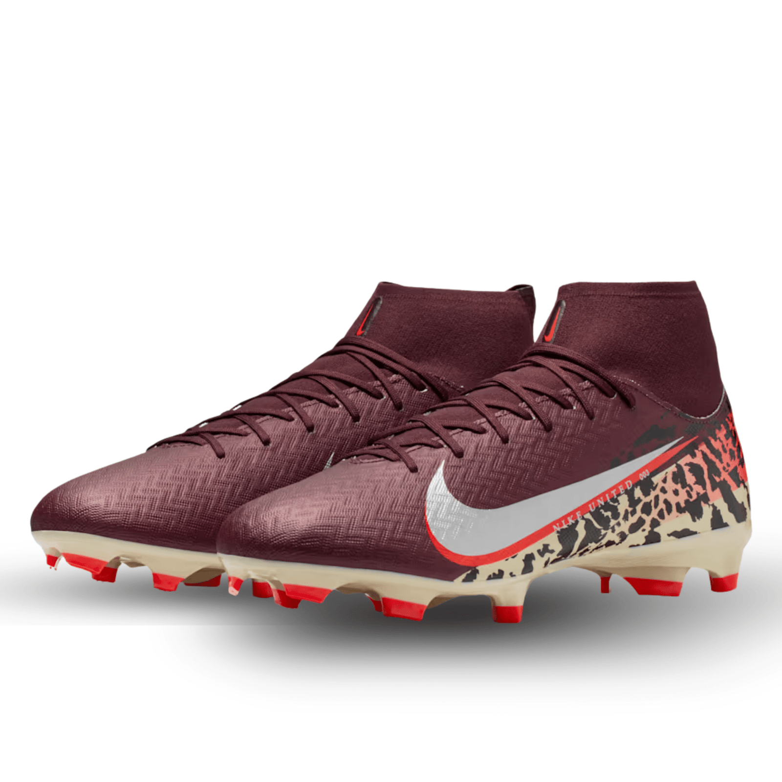 Nike Zoom Superfly 10 Academy NU3 FG/MG Soccer Cleats (Burgundy Crush/Metallic Silver) | SoccerWearhouse