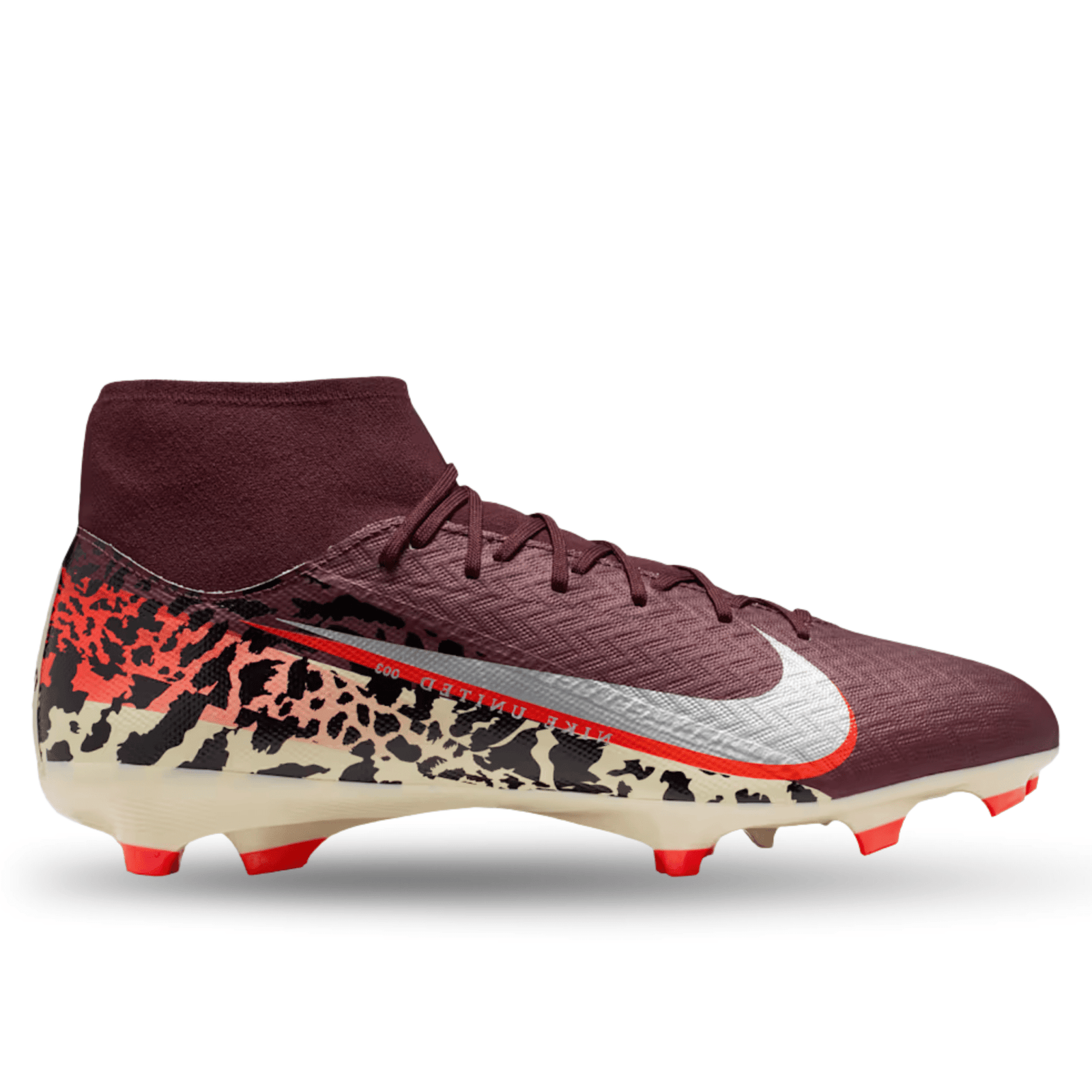 Nike Zoom Superfly 10 Academy NU3 FG/MG Soccer Cleats (Burgundy Crush/Metallic Silver) | SoccerWearhouse
