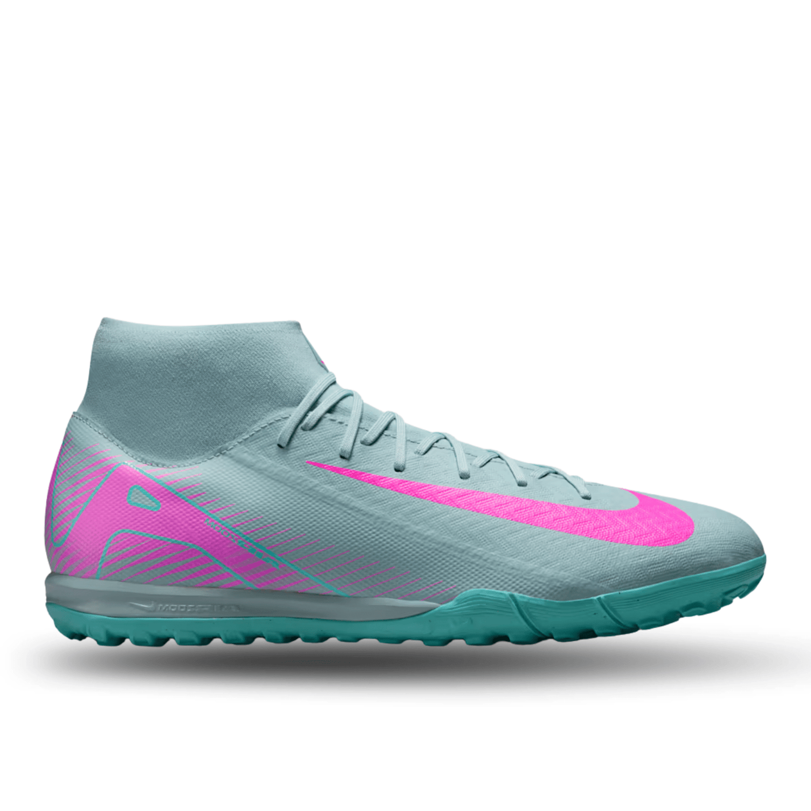 Nike Zoom Superfly 10 Academy TF Turf Soccer Shoes (Ocean Cube/Pink Blast) | SoccerWearhouse