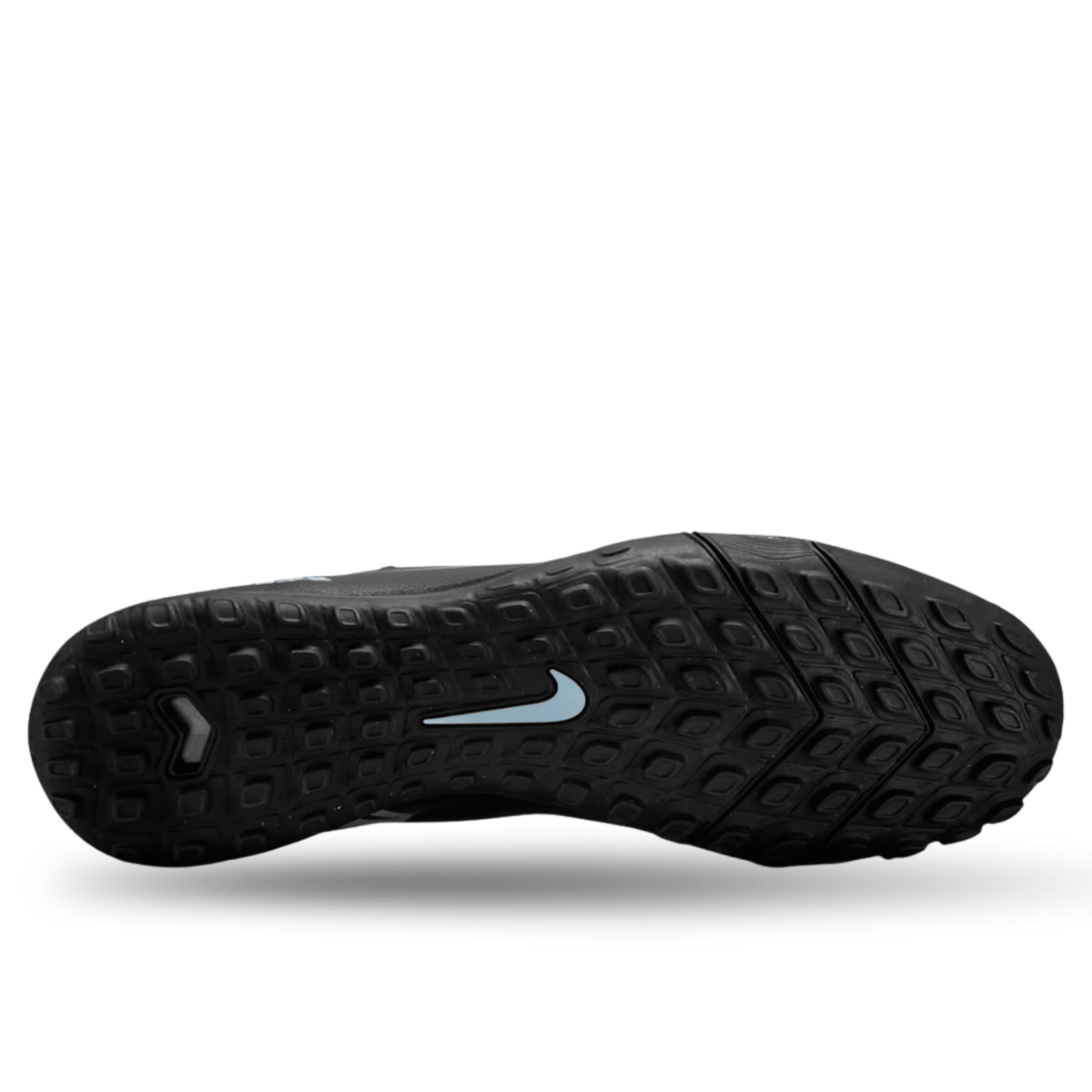 Nike Zoom Superfly 10 Academy Turf Soccer Shoes (Black/Ice Blue) | SoccerWearhouse