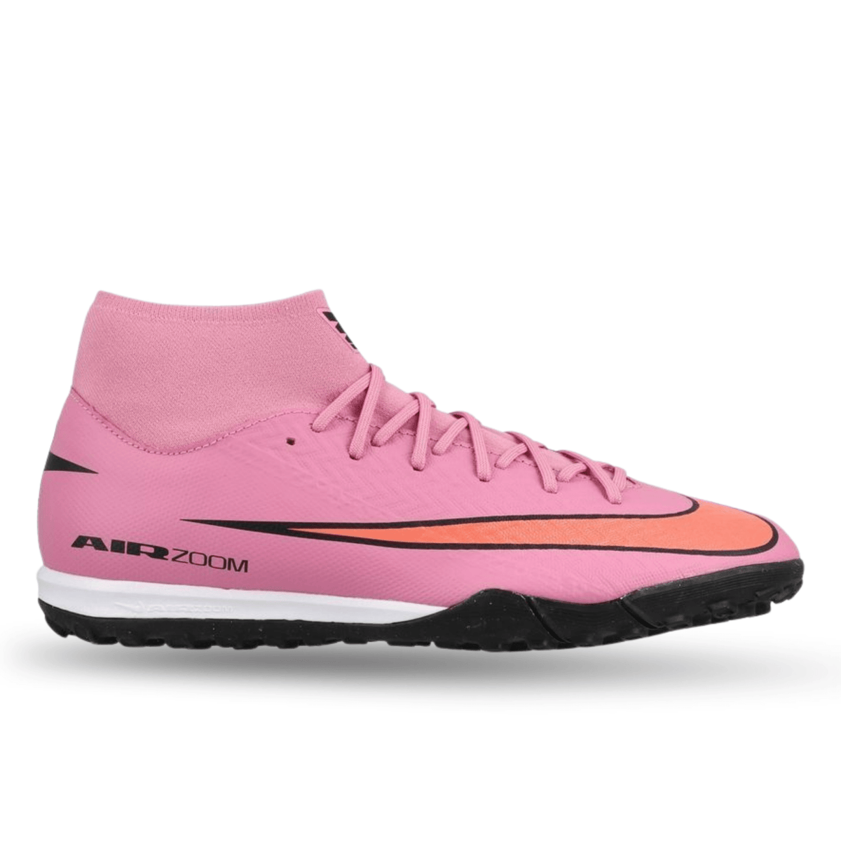 Nike Zoom Superfly 10 Academy Turf Soccer Shoes (Magic Flamingo/Black - Total Crimson) | SoccerWearhouse