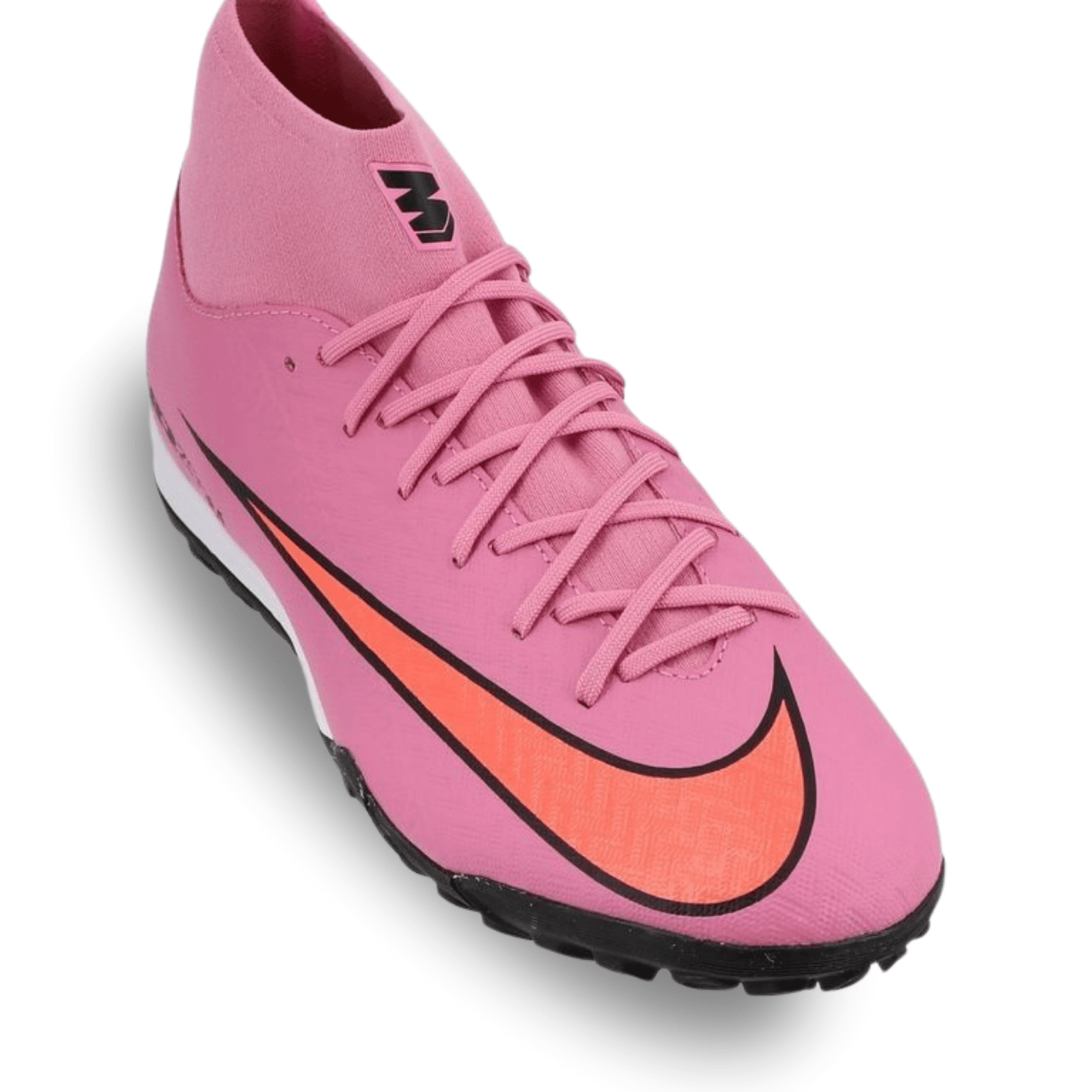 Nike Zoom Superfly 10 Academy Turf Soccer Shoes (Magic Flamingo/Black - Total Crimson) | SoccerWearhouse