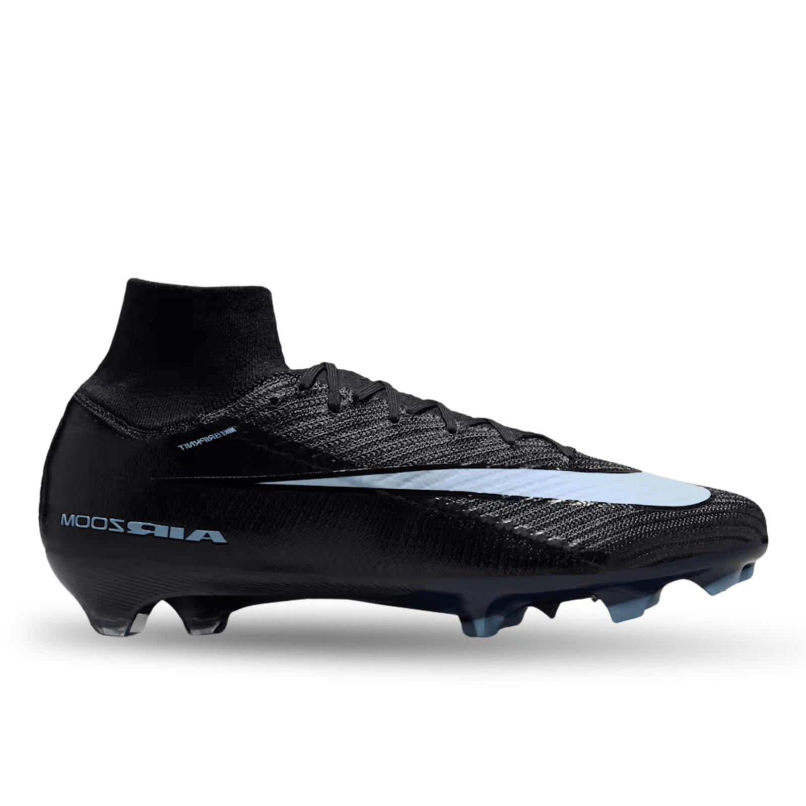 Nike Zoom Superfly 10 Elite FG Soccer Cleats (Black/Ice Blue) | SoccerWearhouse