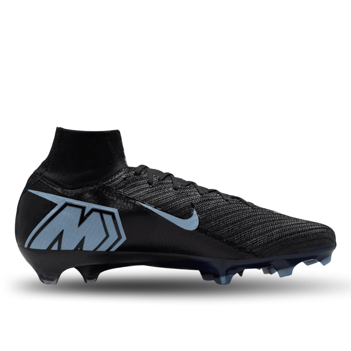 Nike Zoom Superfly 10 Elite FG Soccer Cleats (Black/Ice Blue) | SoccerWearhouse