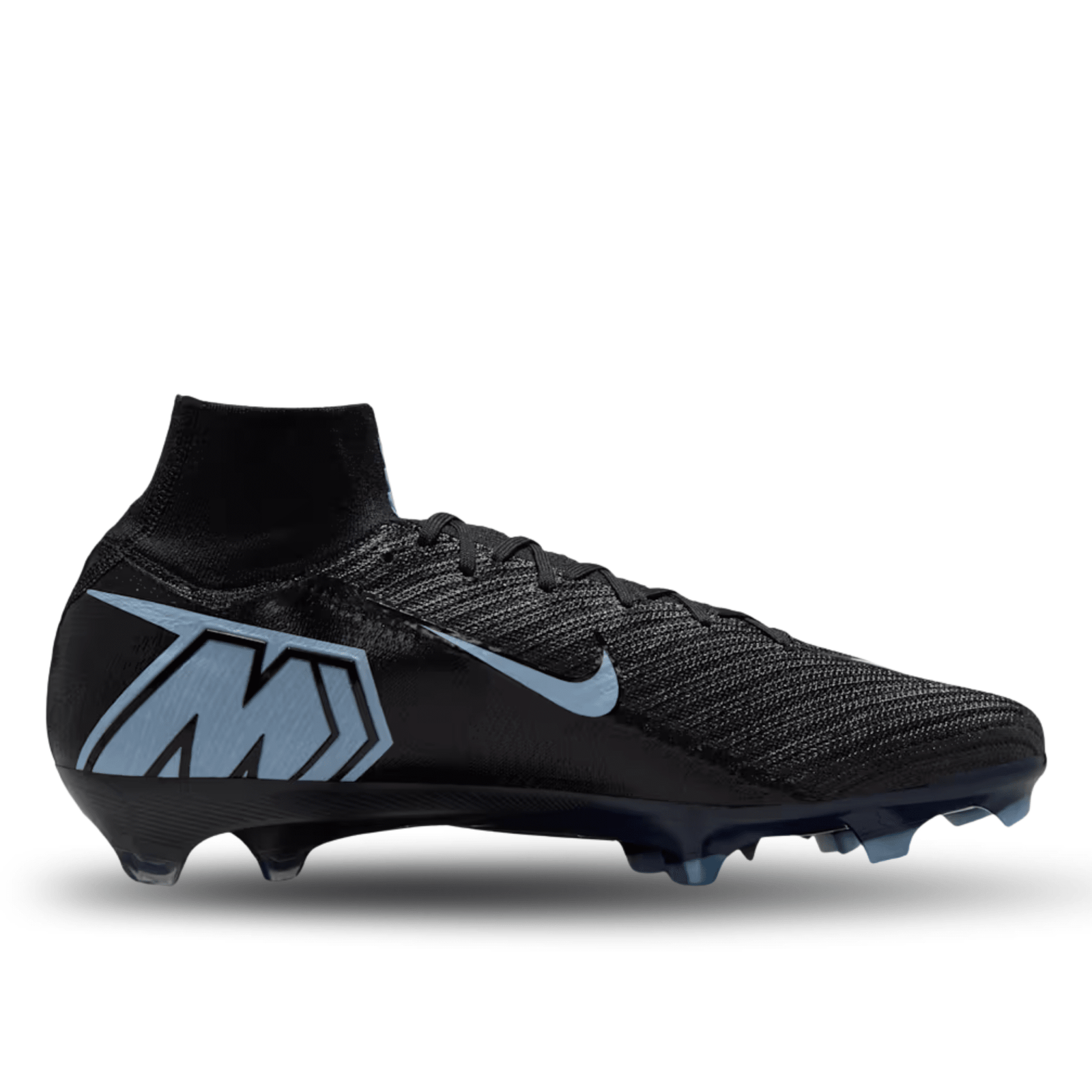 Nike Zoom Superfly 10 Elite FG Soccer Cleats (Black/Ice Blue) | SoccerWearhouse