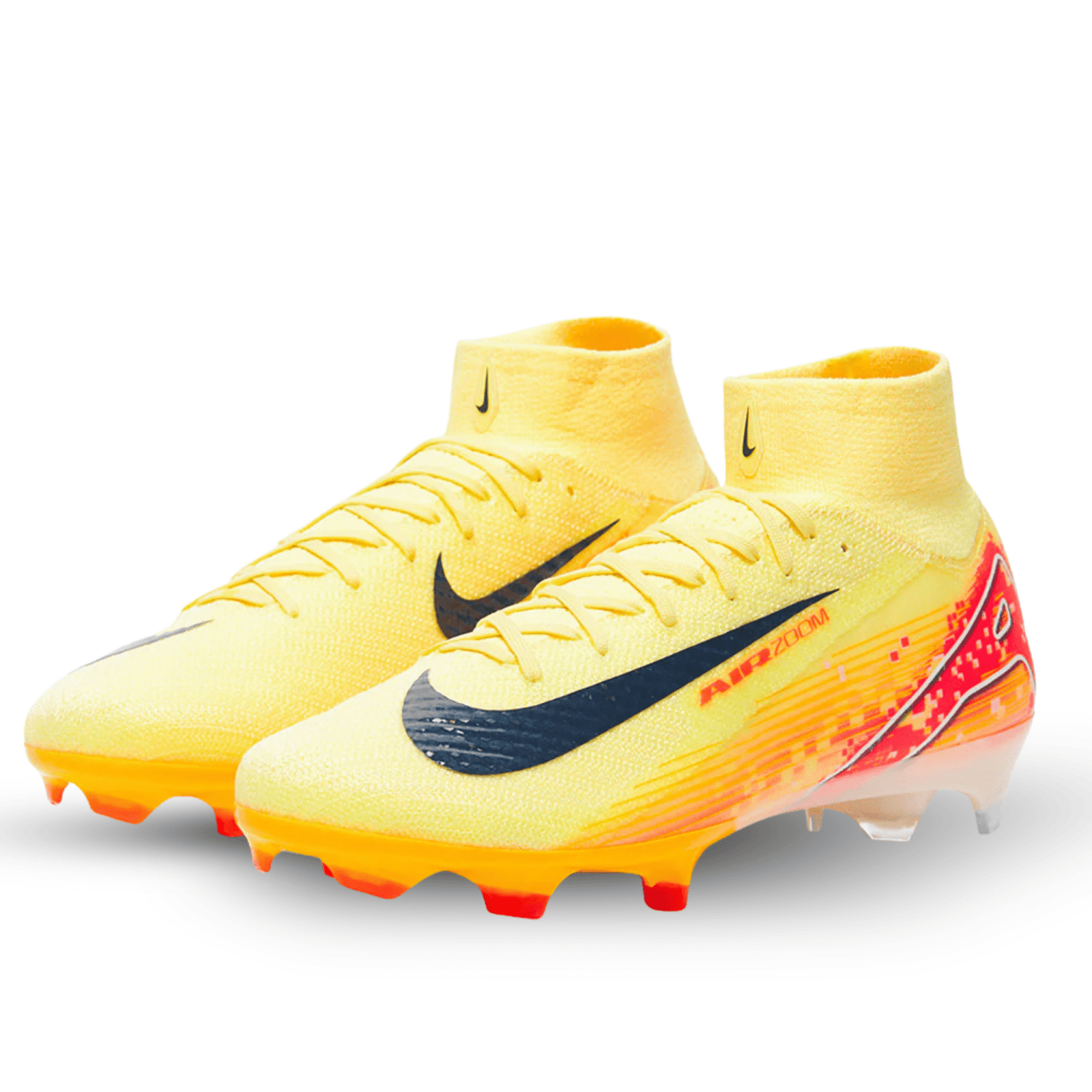 Nike Zoom Superfly 10 Elite KM FG Soccer Cleats (Light Laser Orange/Armory Navy) | SoccerWearhouse