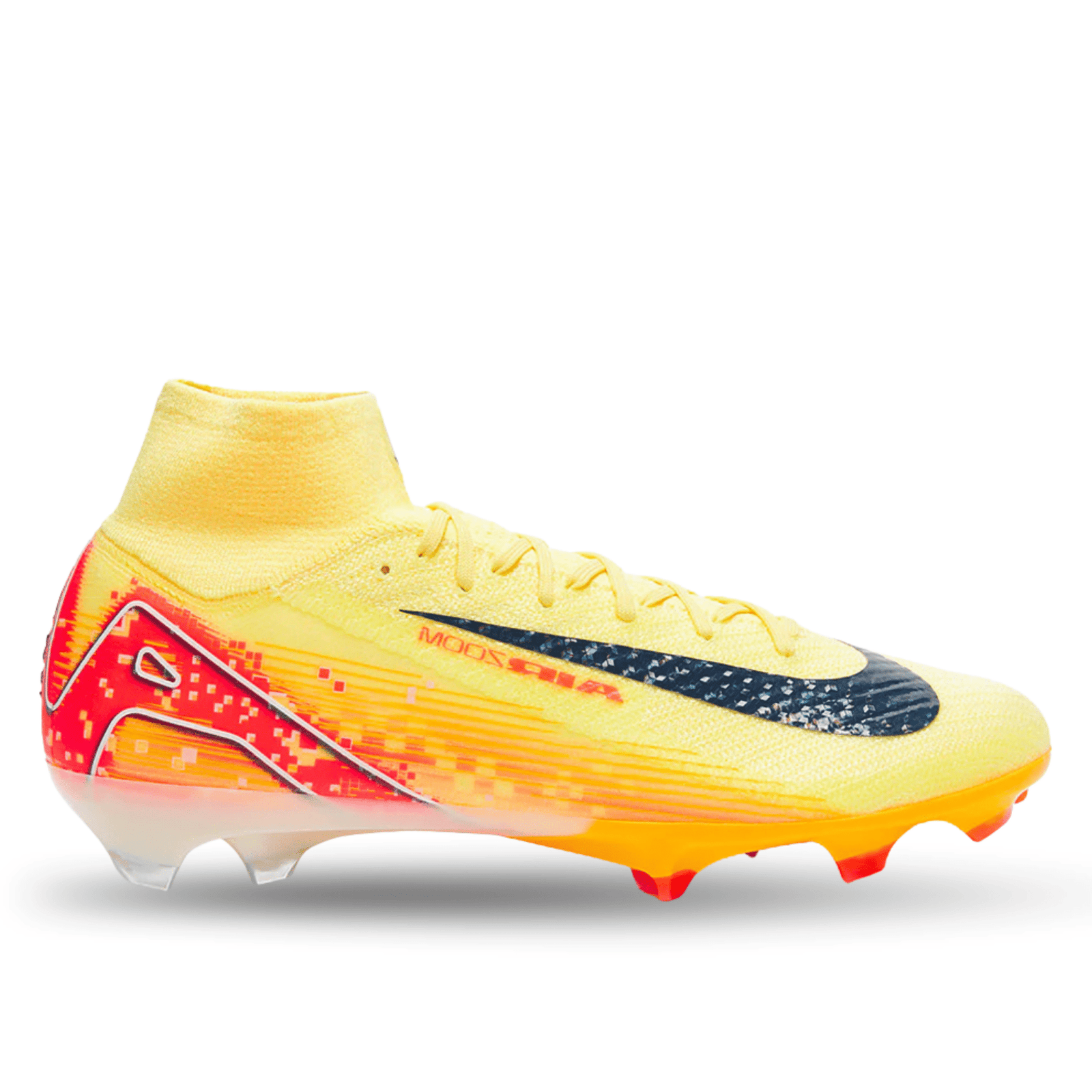 Nike Zoom Superfly 10 Elite KM FG Soccer Cleats (Light Laser Orange/Armory Navy) | SoccerWearhouse
