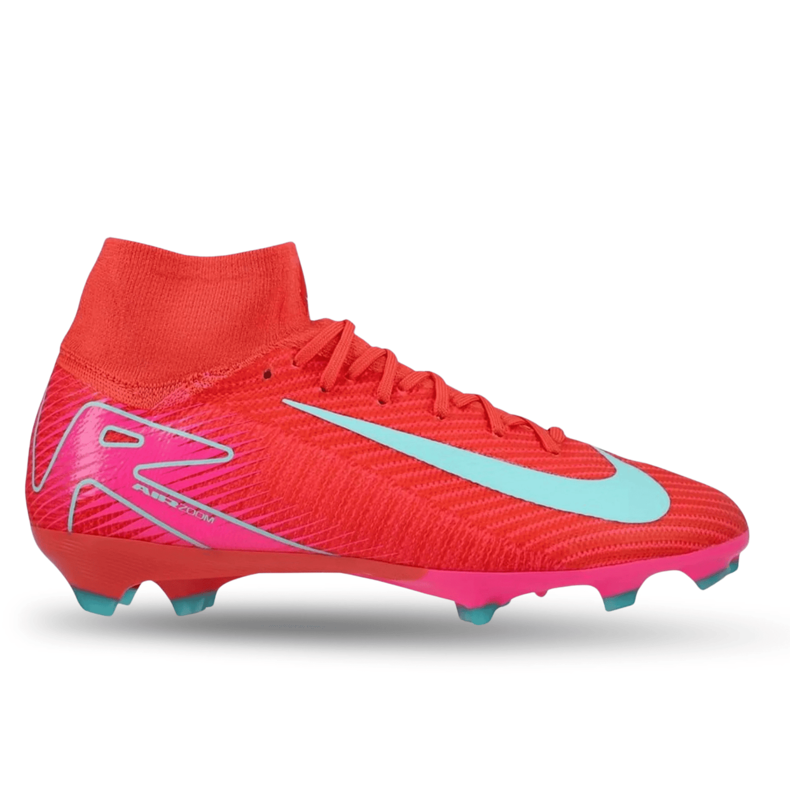 Nike Zoom Superfly 10 Pro FG Soccer Cleat (Ember Glow/Aurora Green) | SoccerWearhouse