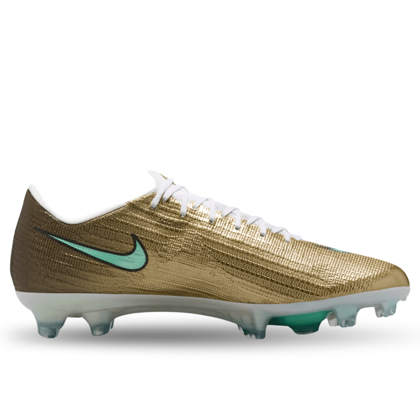 Nike Zoom Superfly 11 Elite KM FG Soccer Cleats (Metallic Gold/Green Glow) | SoccerWearhouse