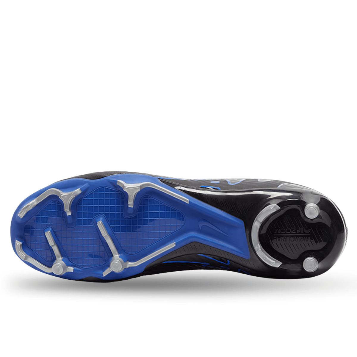 Nike Zoom Superfly 9 Academy FG/MG Soccer Cleats (Black/Chrome - Hyper Royal) | SoccerWearhouse