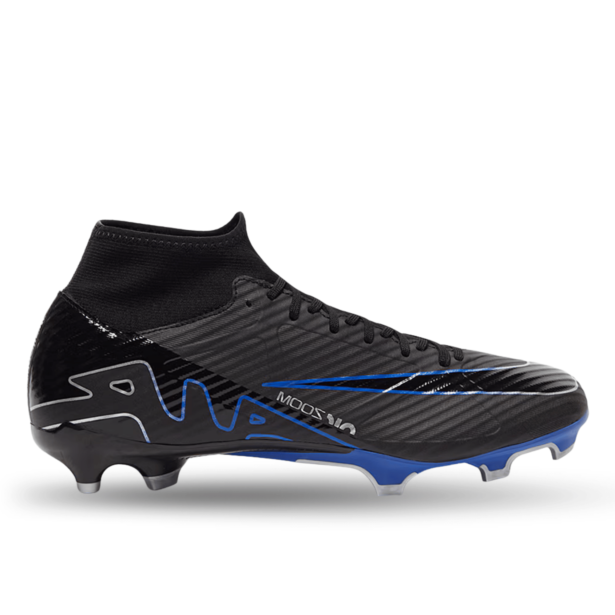 Nike Zoom Superfly 9 Academy FG/MG Soccer Cleats (Black/Chrome-Hyper R